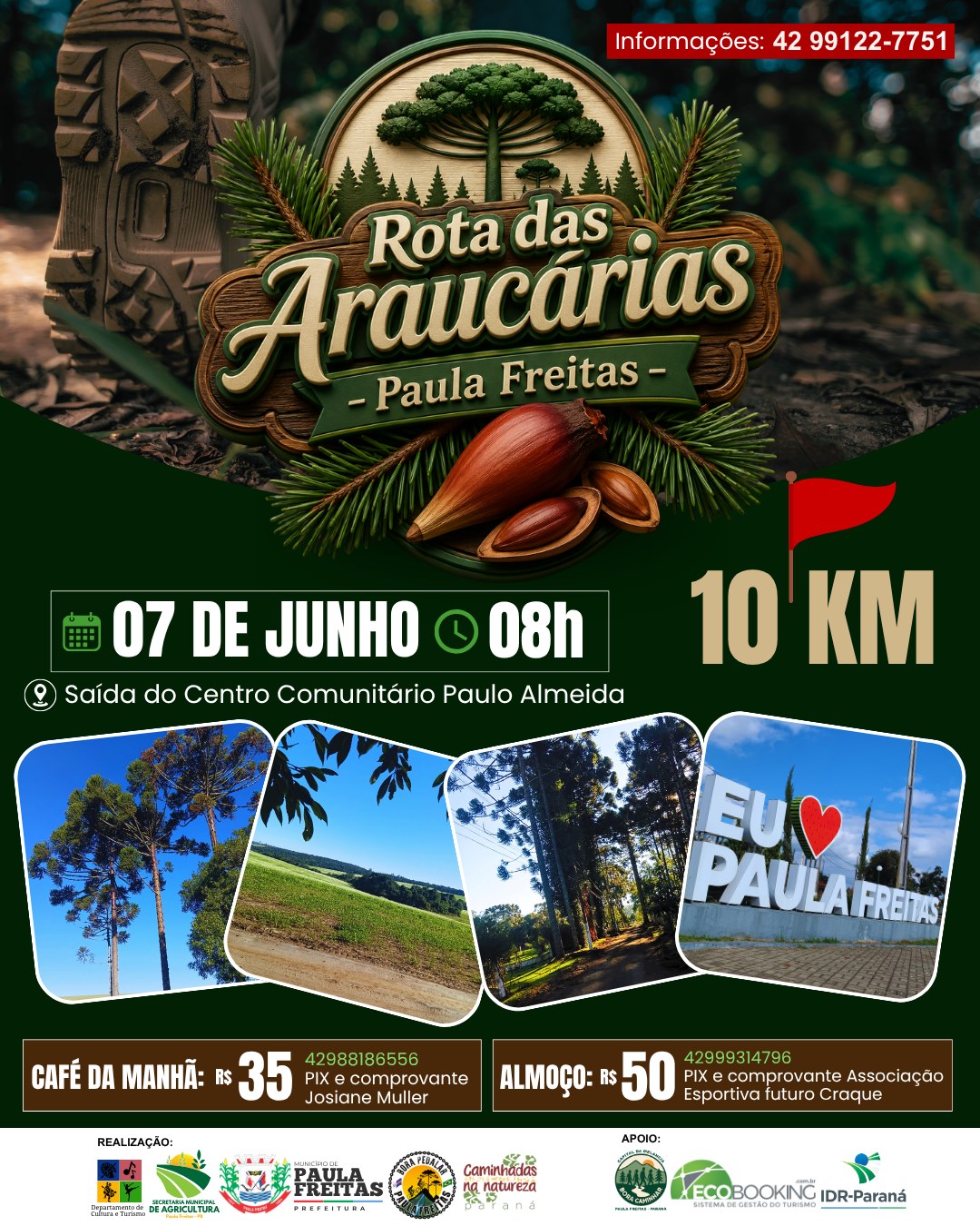 Paula Freitas realiza a 3ª Caminhada na Natureza Rota das Araucárias em junho
