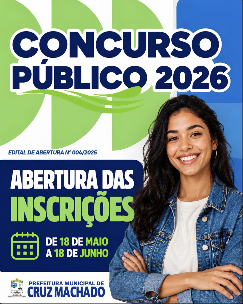 Prefeitura de Cruz Machado abre concurso público com 95 vagas imediatas