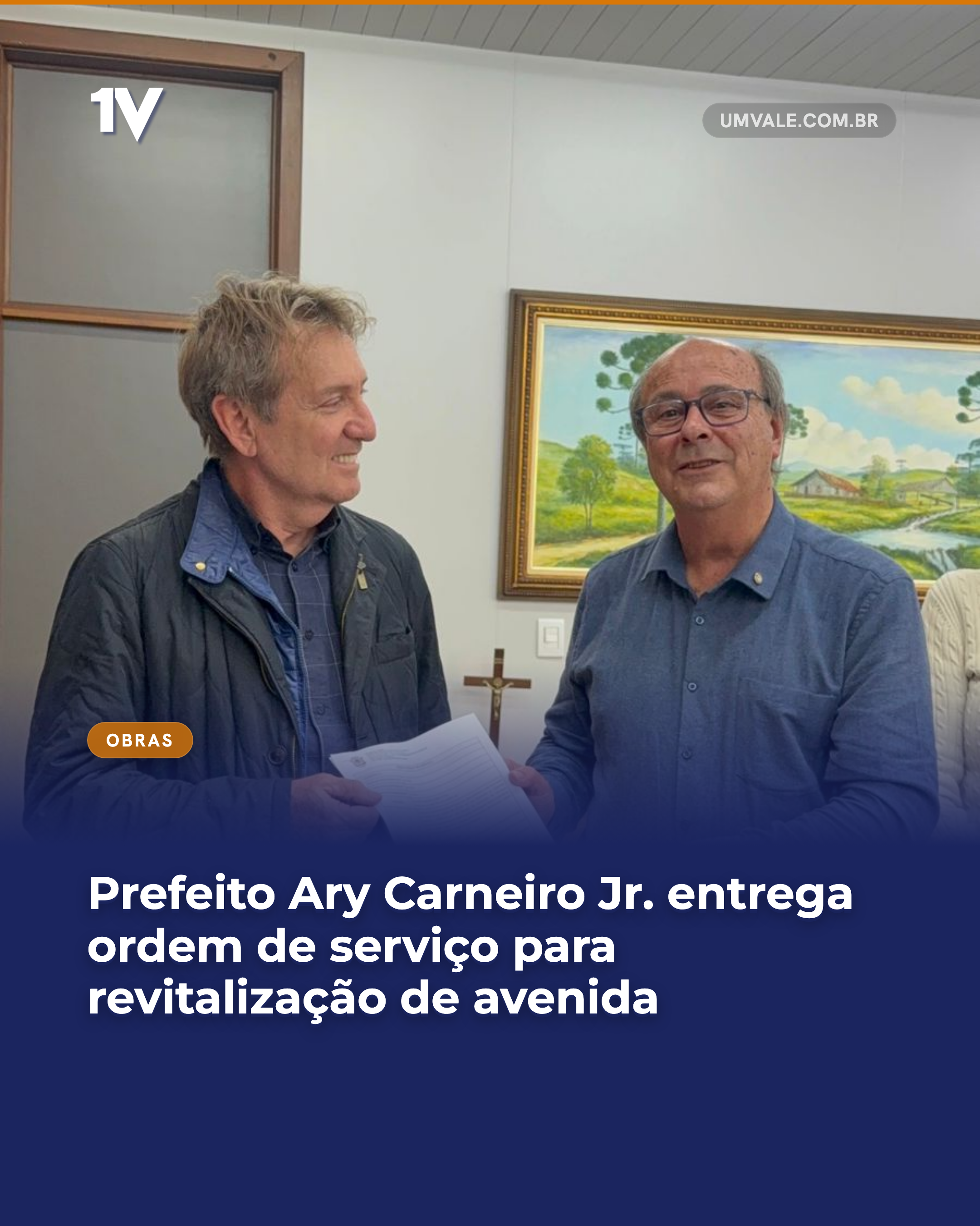 Prefeito Ary Carneiro Jr. entrega ordem de serviço para revitalização de avenida