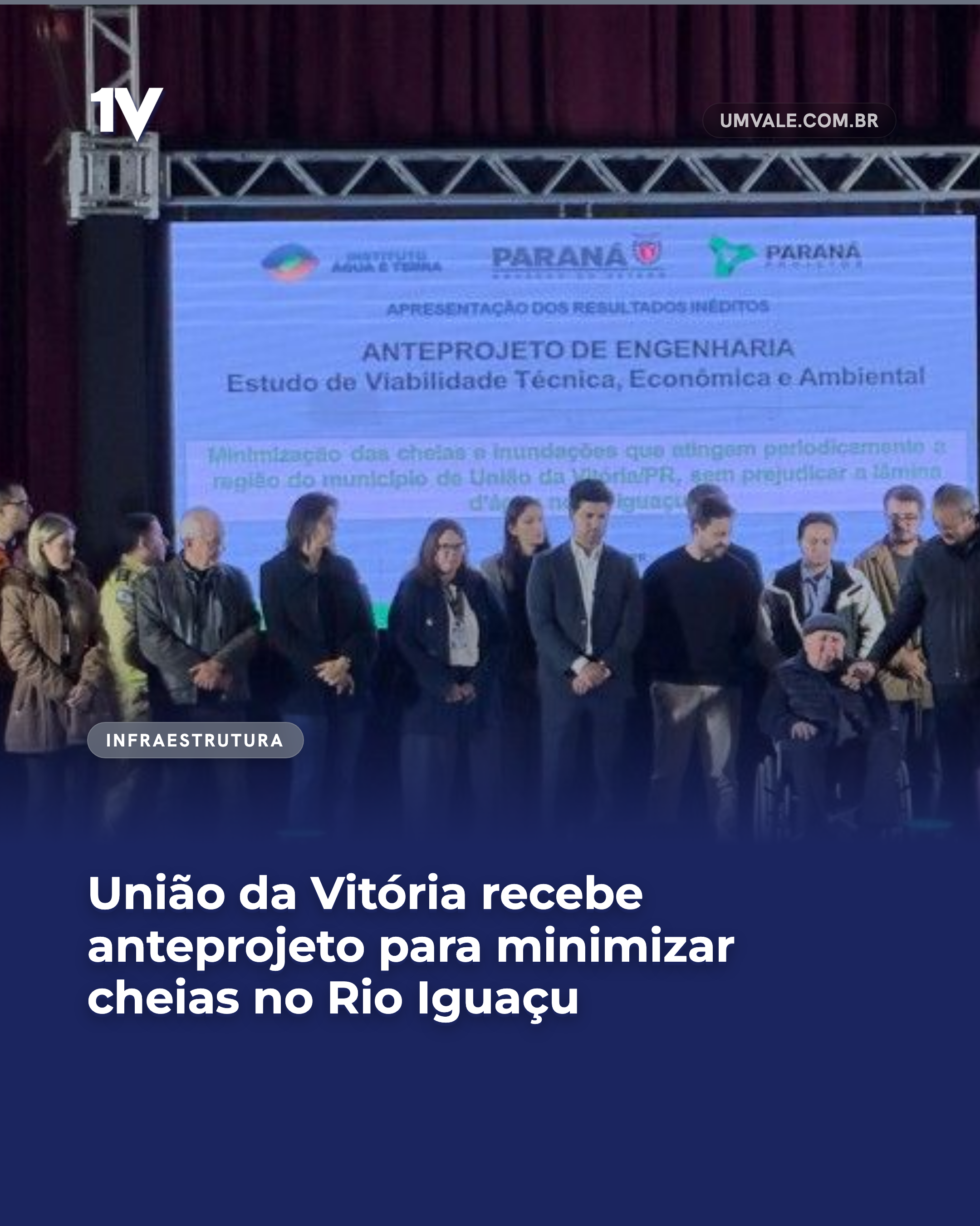 União da Vitória recebe anteprojeto para minimizar cheias no Rio Iguaçu