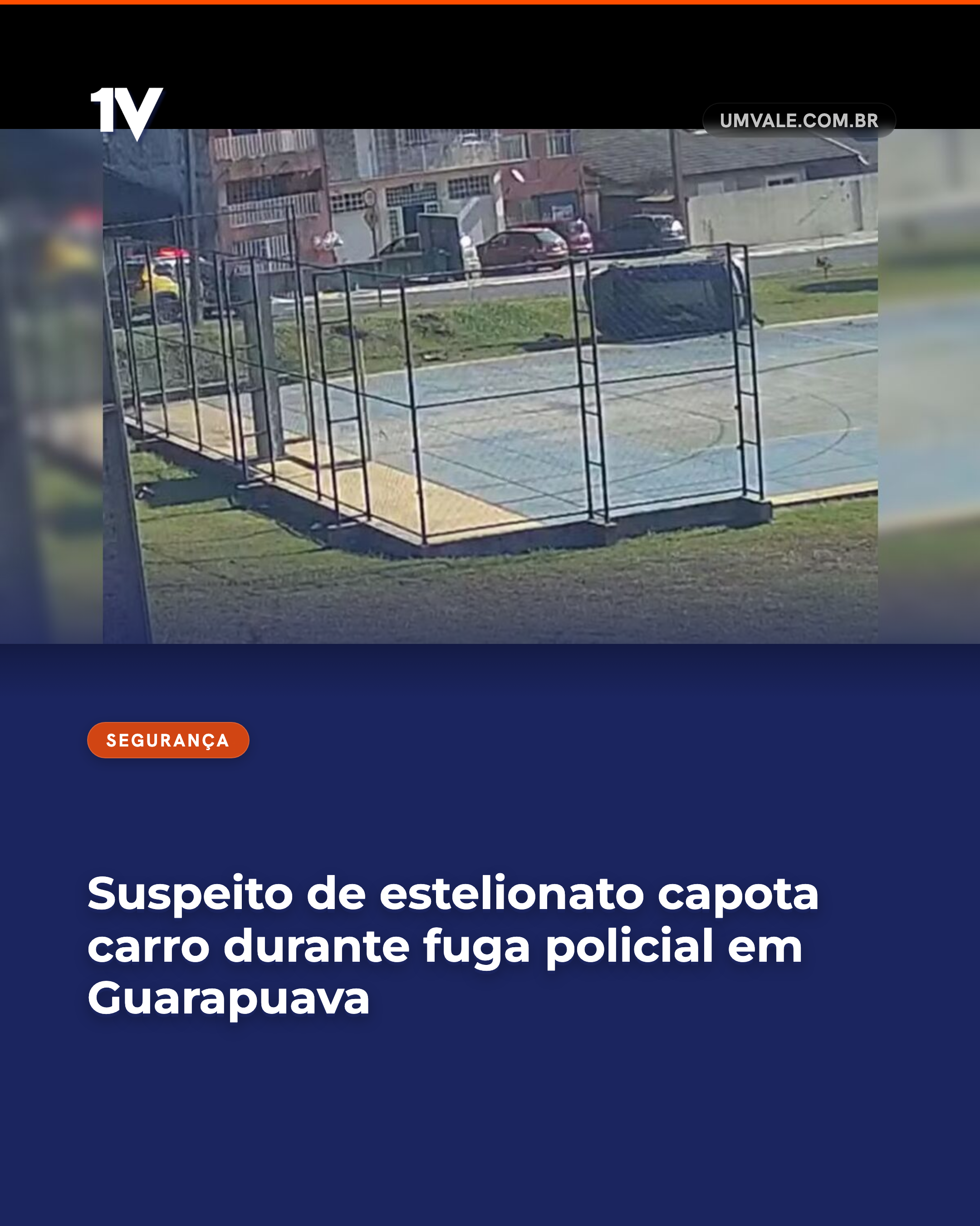 Suspeito de estelionato capota carro durante fuga policial em Guarapuava