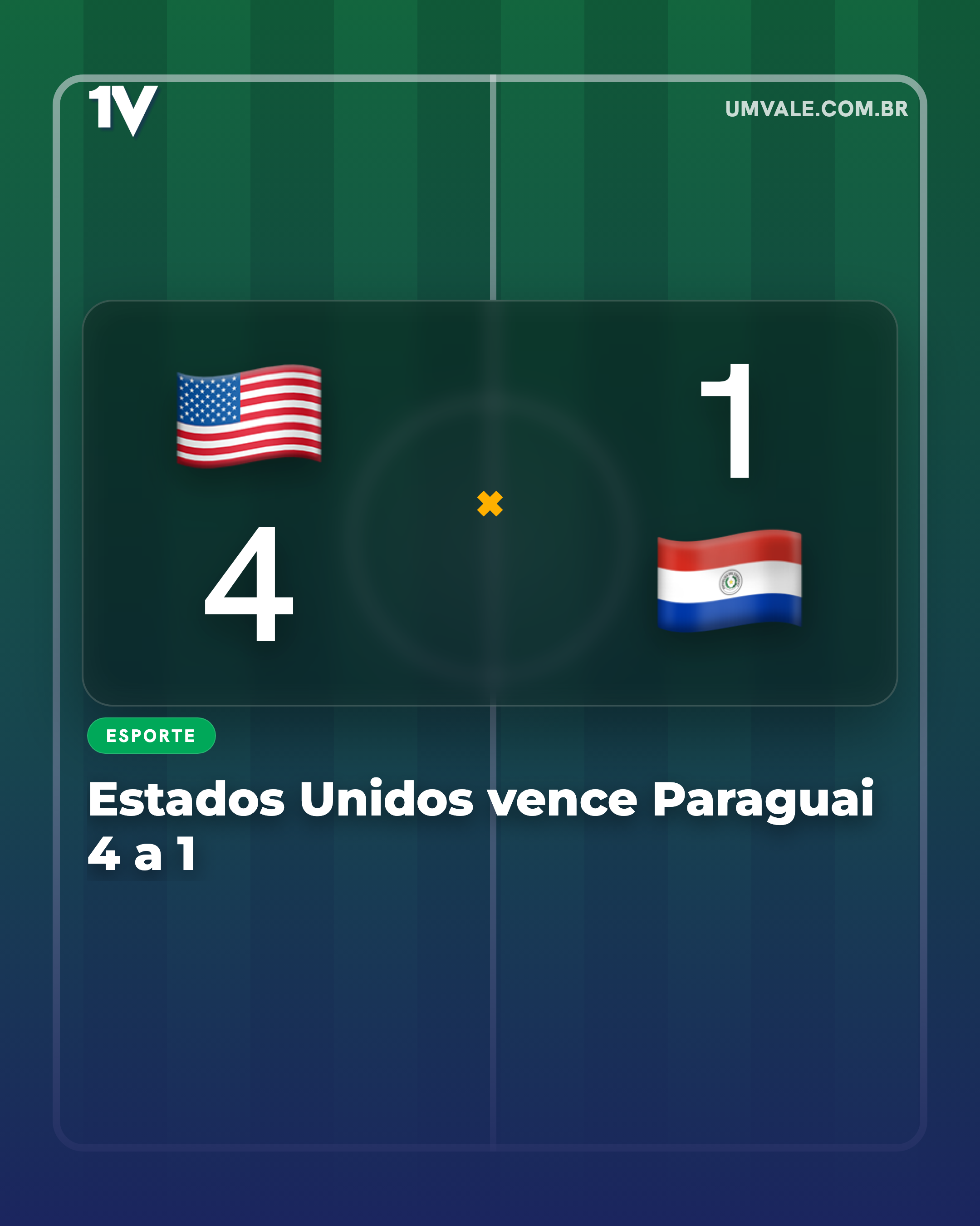 Estados Unidos vence Paraguai 4 a 1
