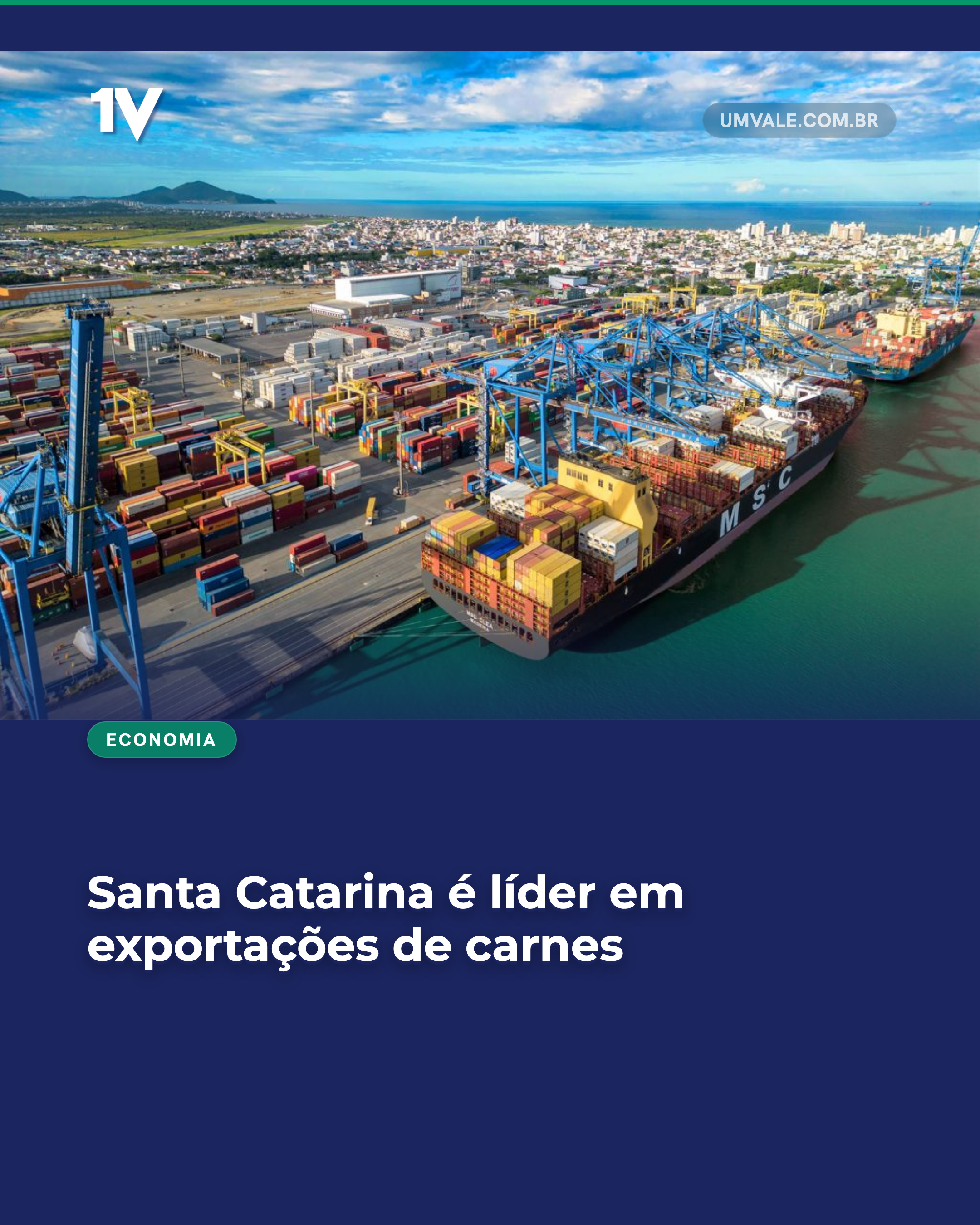 Santa Catarina é líder em exportações de carnes