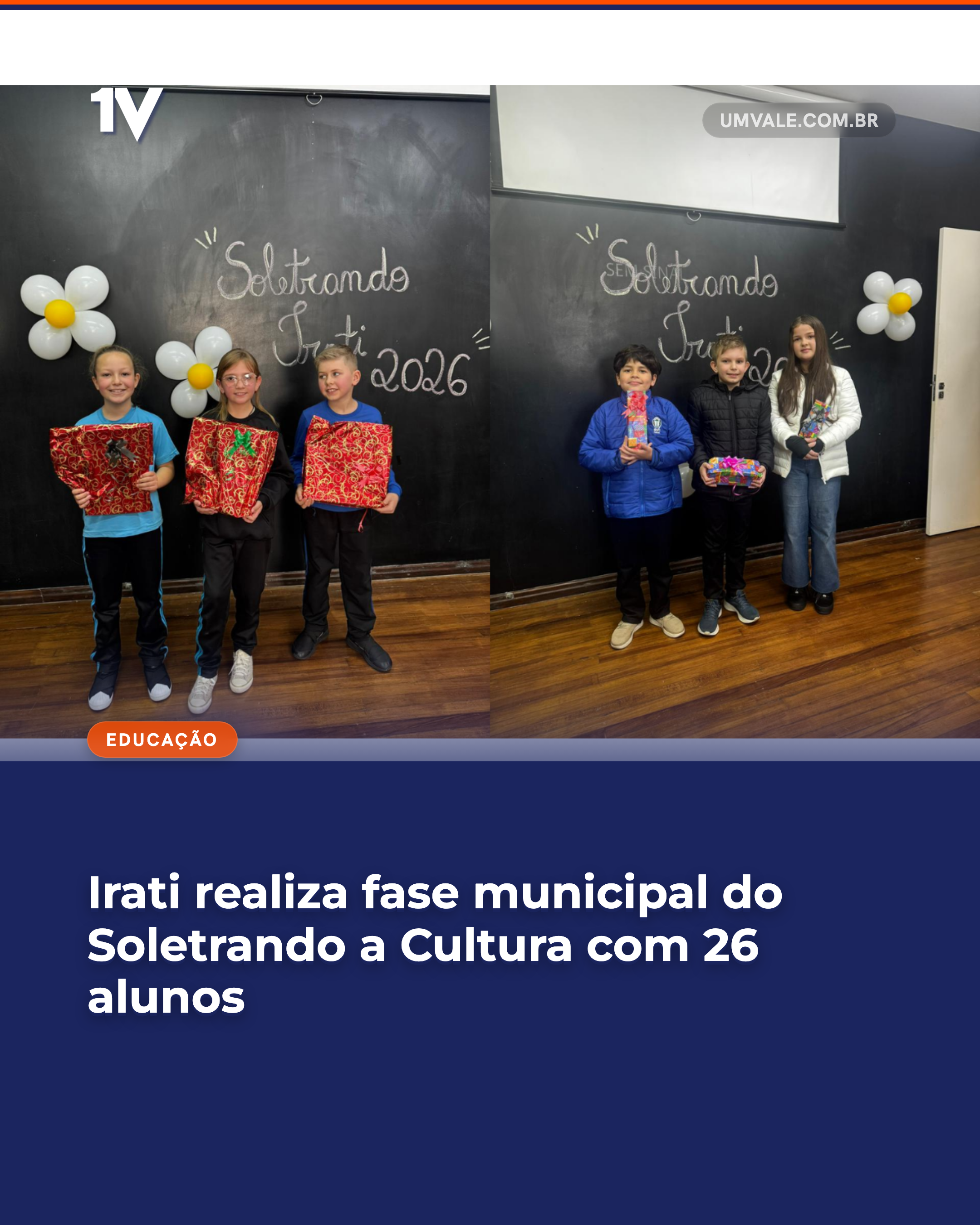 Irati realiza fase municipal do Soletrando a Cultura com 26 alunos