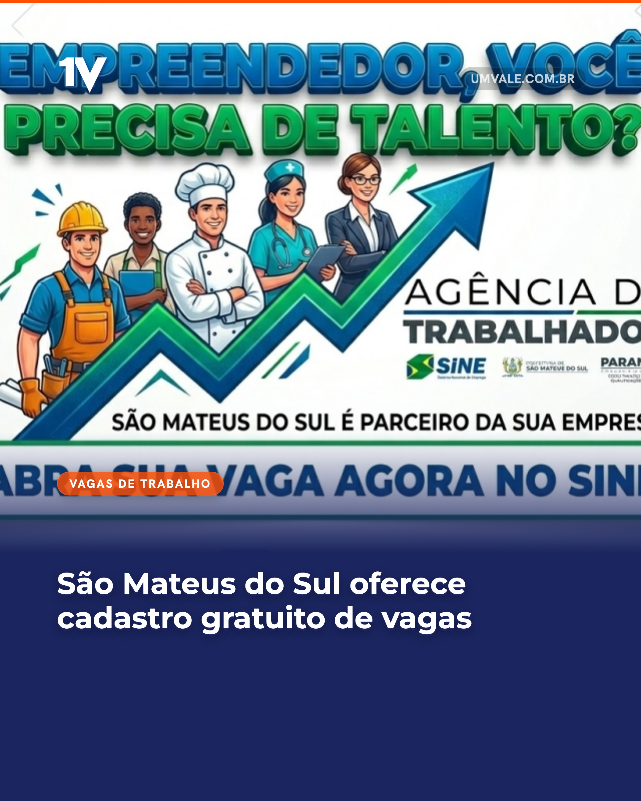 São Mateus do Sul oferece cadastro gratuito de vagas