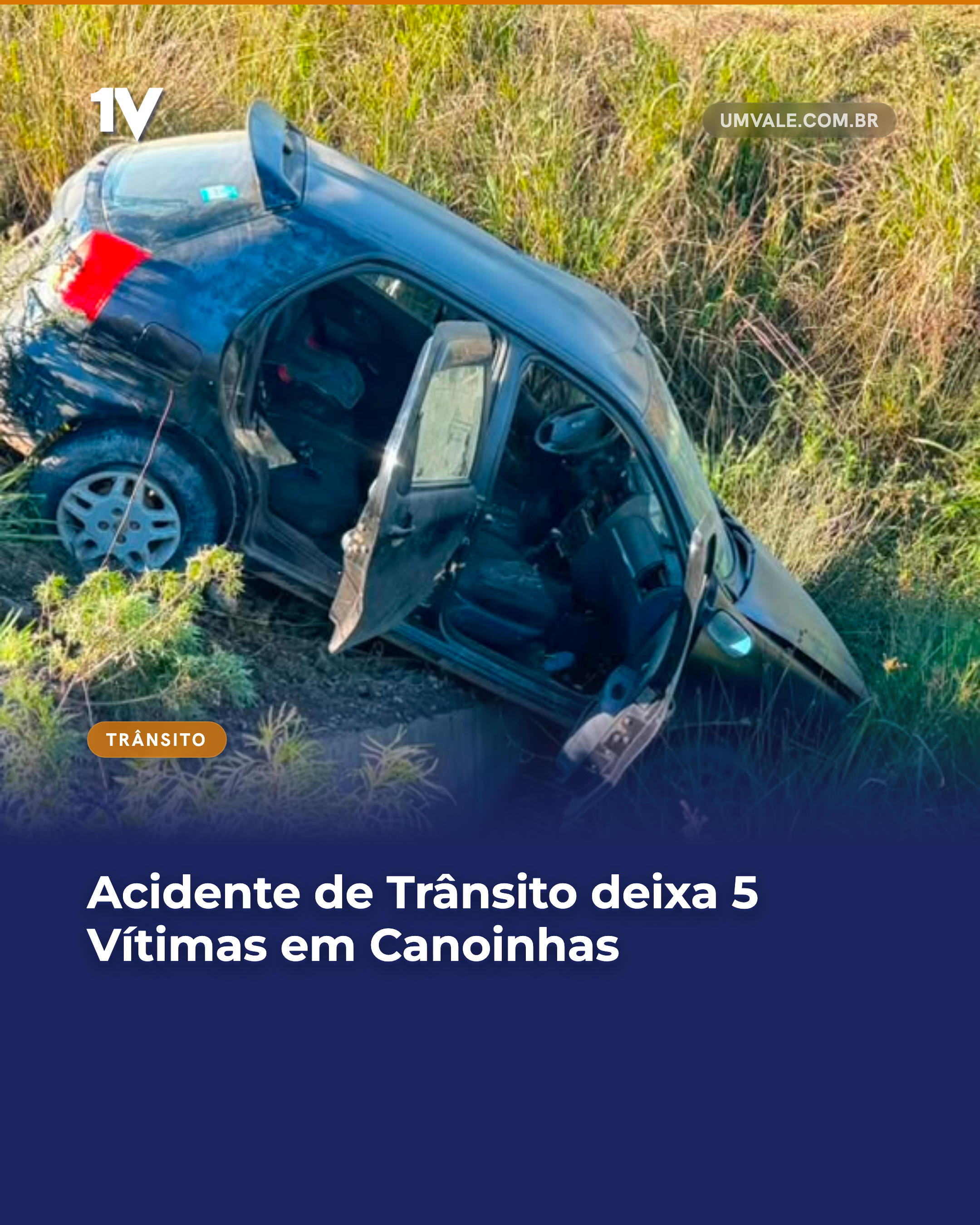 Acidente de Trânsito deixa 5 Vítimas em Canoinhas