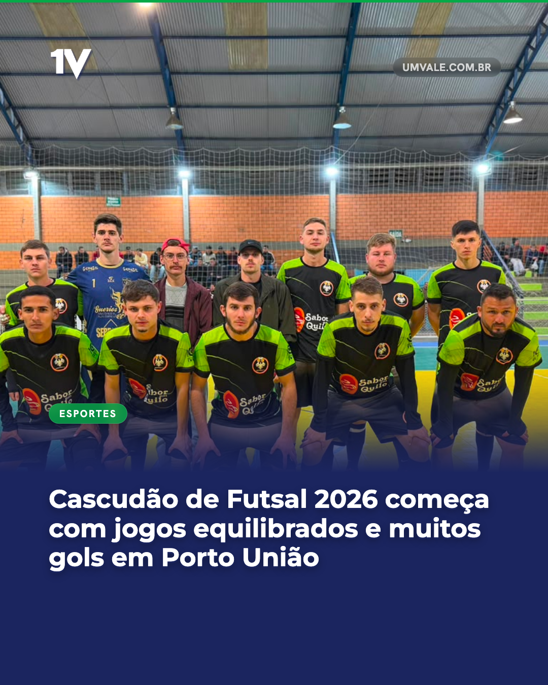 Cascudão de Futsal 2026 começa com jogos equilibrados e muitos gols em Porto União