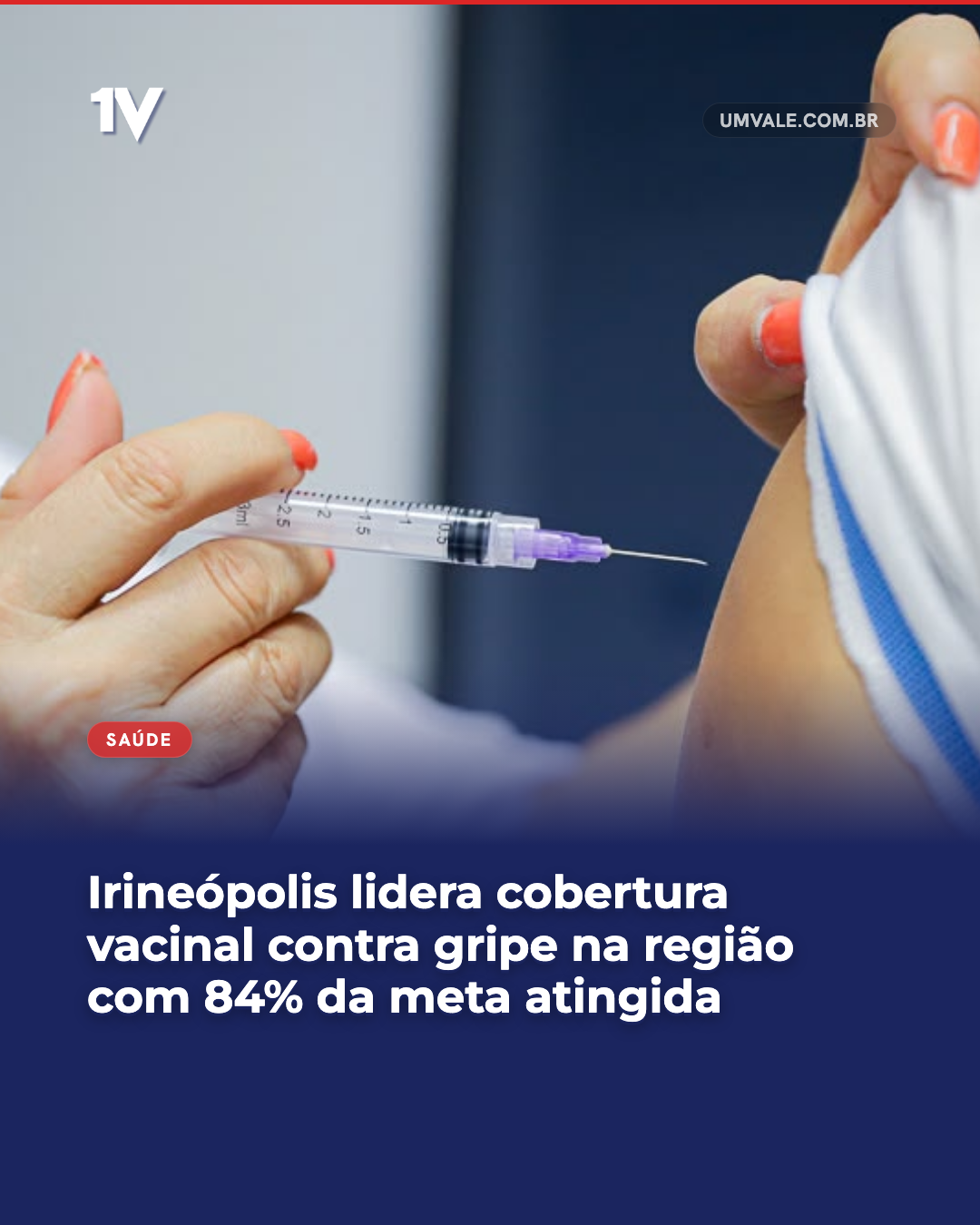 Irineópolis lidera cobertura vacinal contra gripe na região com 84% da meta atingida