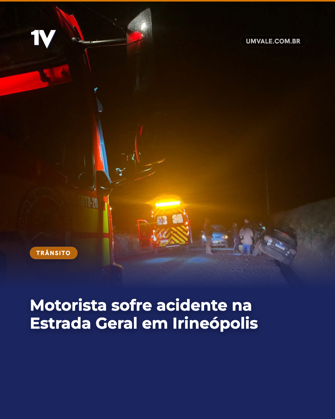 Motorista sofre acidente na Estrada Geral em Irineópolis