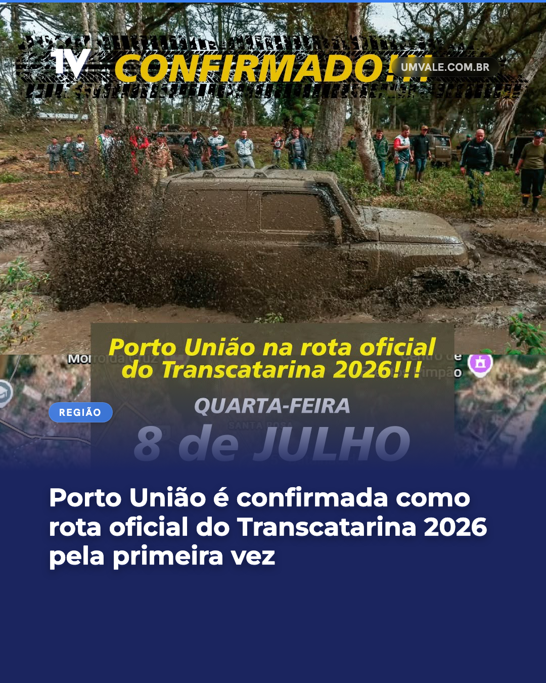 Porto União é confirmada como rota oficial do Transcatarina 2026 pela primeira vez