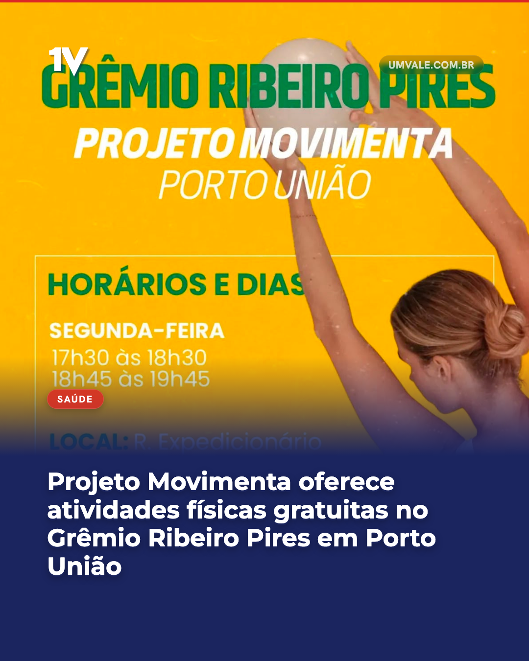 Projeto Movimenta oferece atividades físicas gratuitas no Grêmio Ribeiro Pires em Porto União