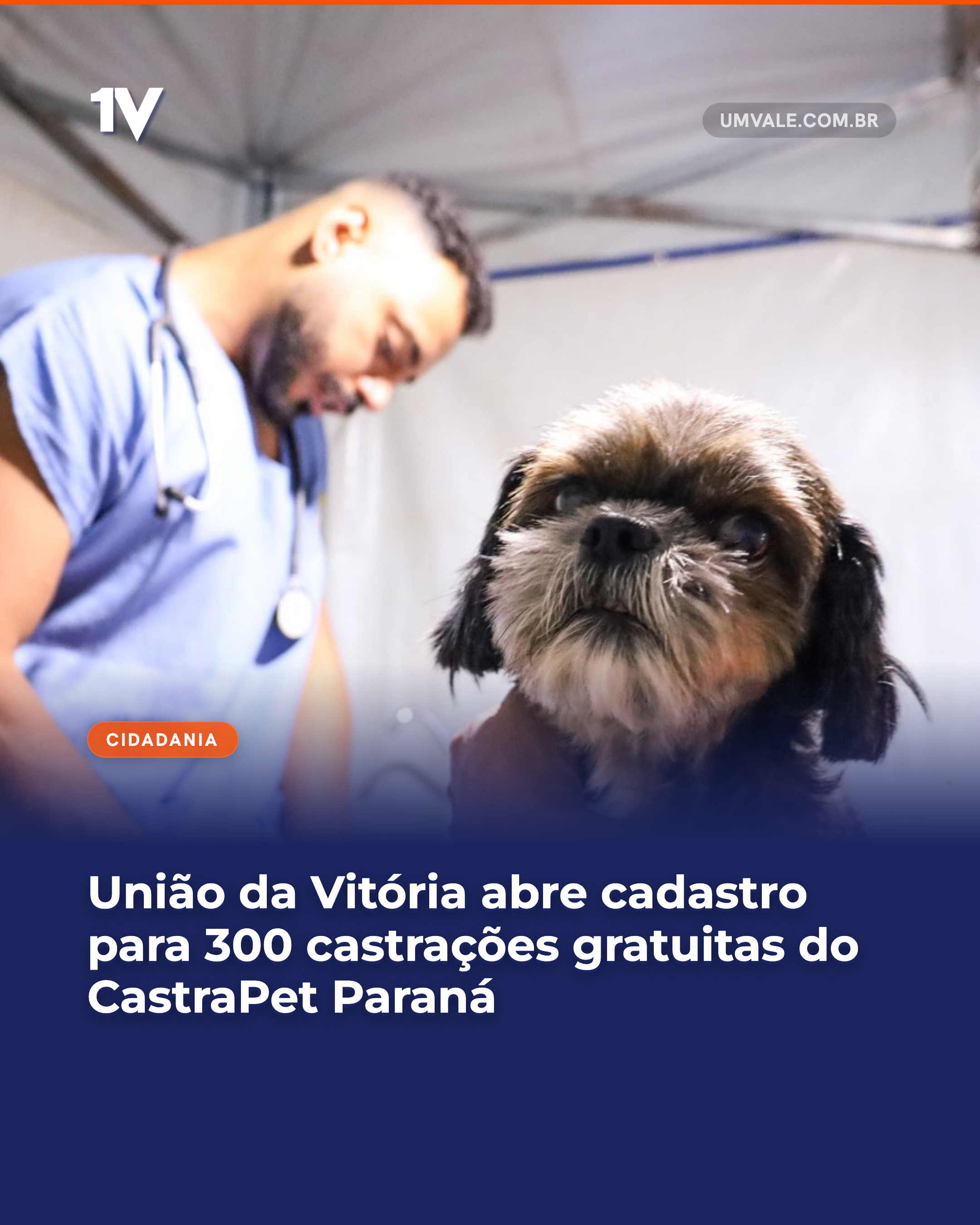 União da Vitória abre cadastro para 300 castrações gratuitas do CastraPet Paraná