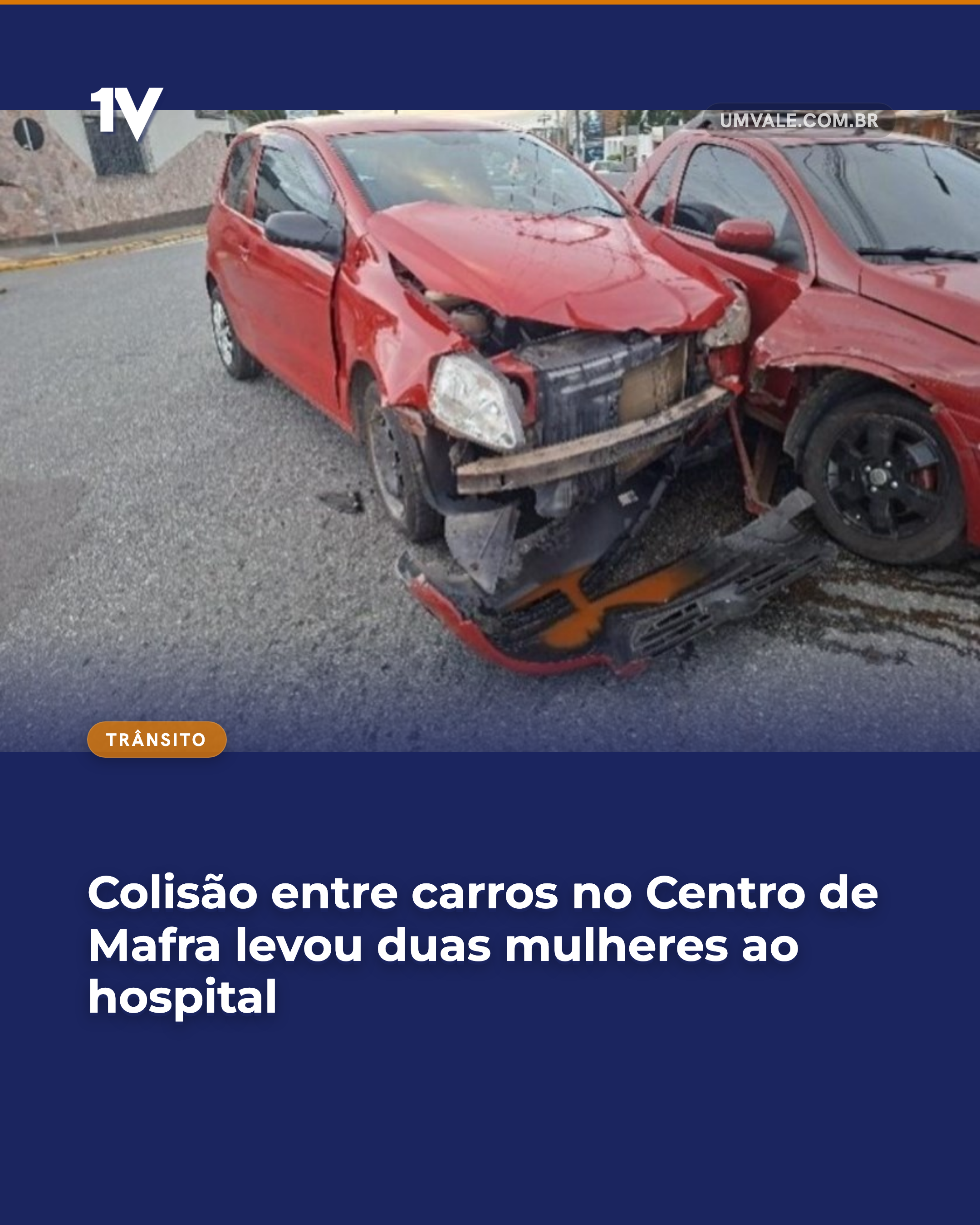Colisão entre carros no Centro de Mafra levou duas mulheres ao hospital