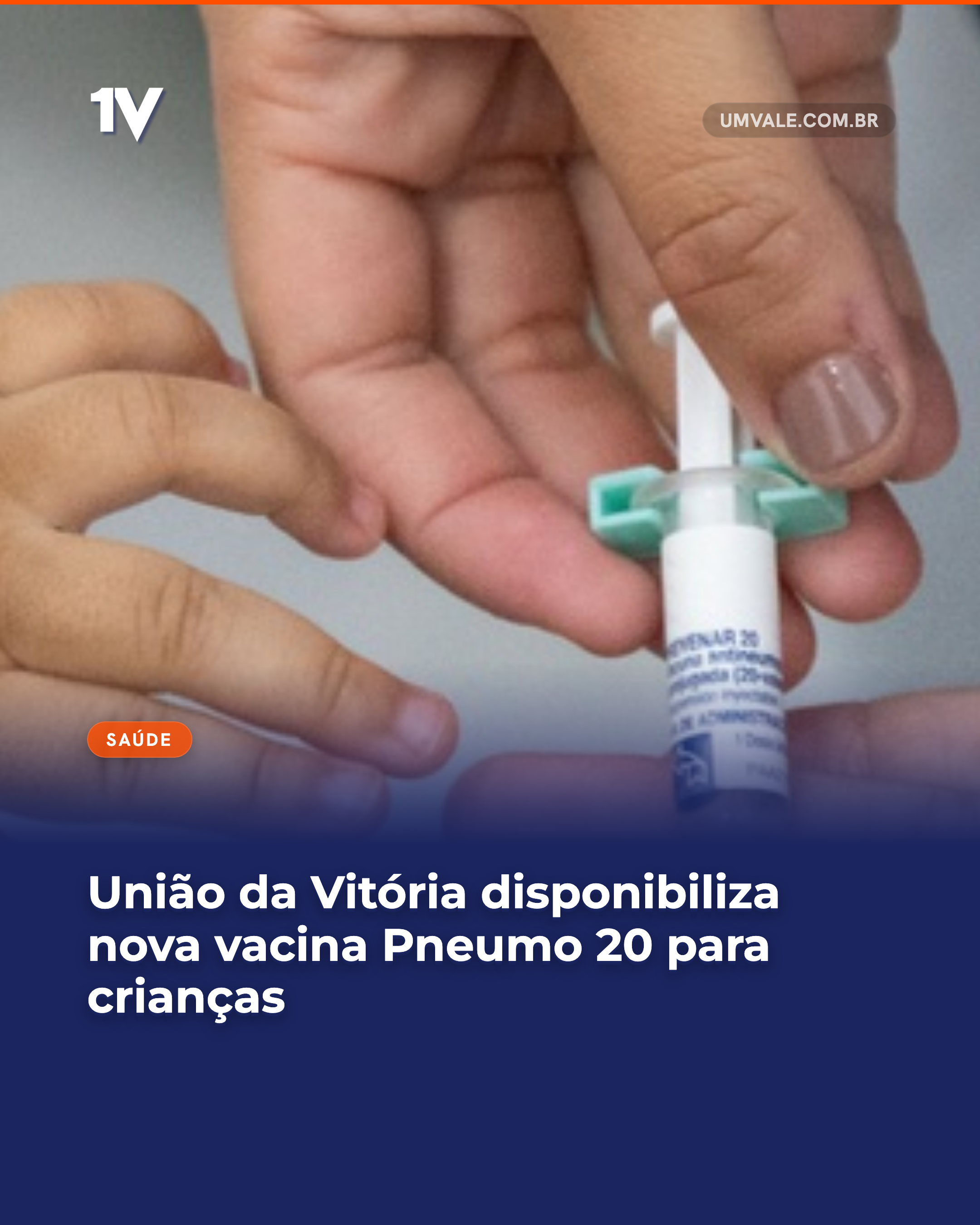União da Vitória disponibiliza nova vacina Pneumo 20 para crianças
