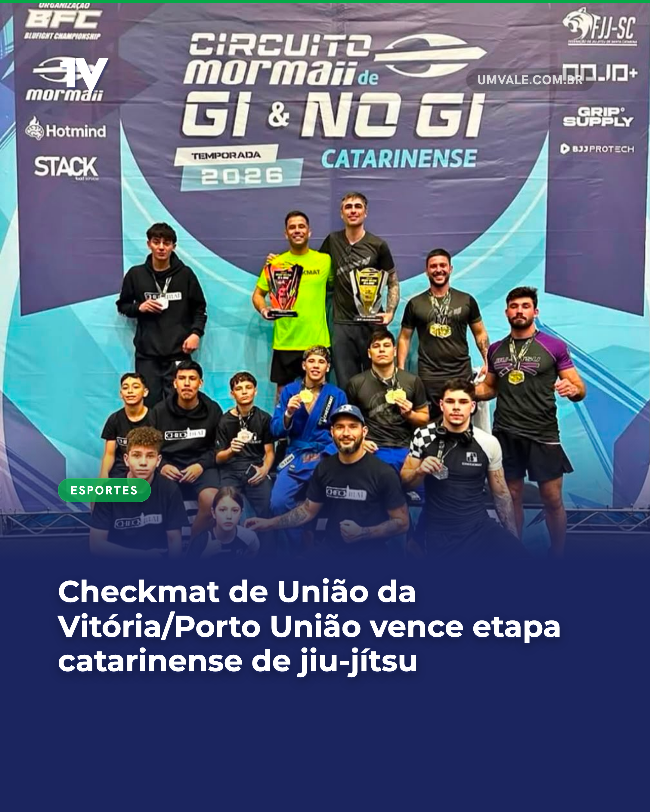 Checkmat de União da Vitória/Porto União vence etapa catarinense de jiu-jítsu