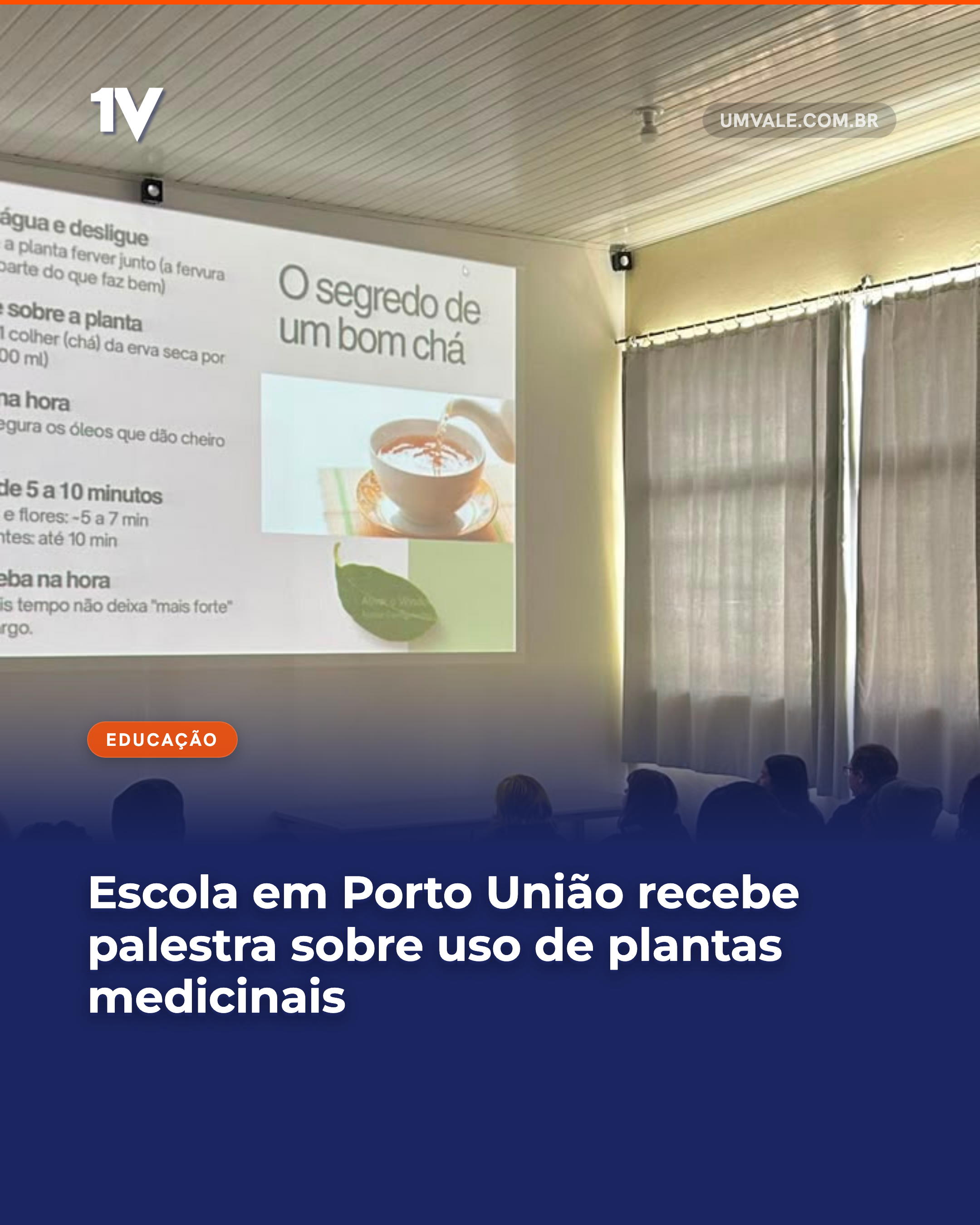 Escola em Porto União recebe palestra sobre uso de plantas medicinais