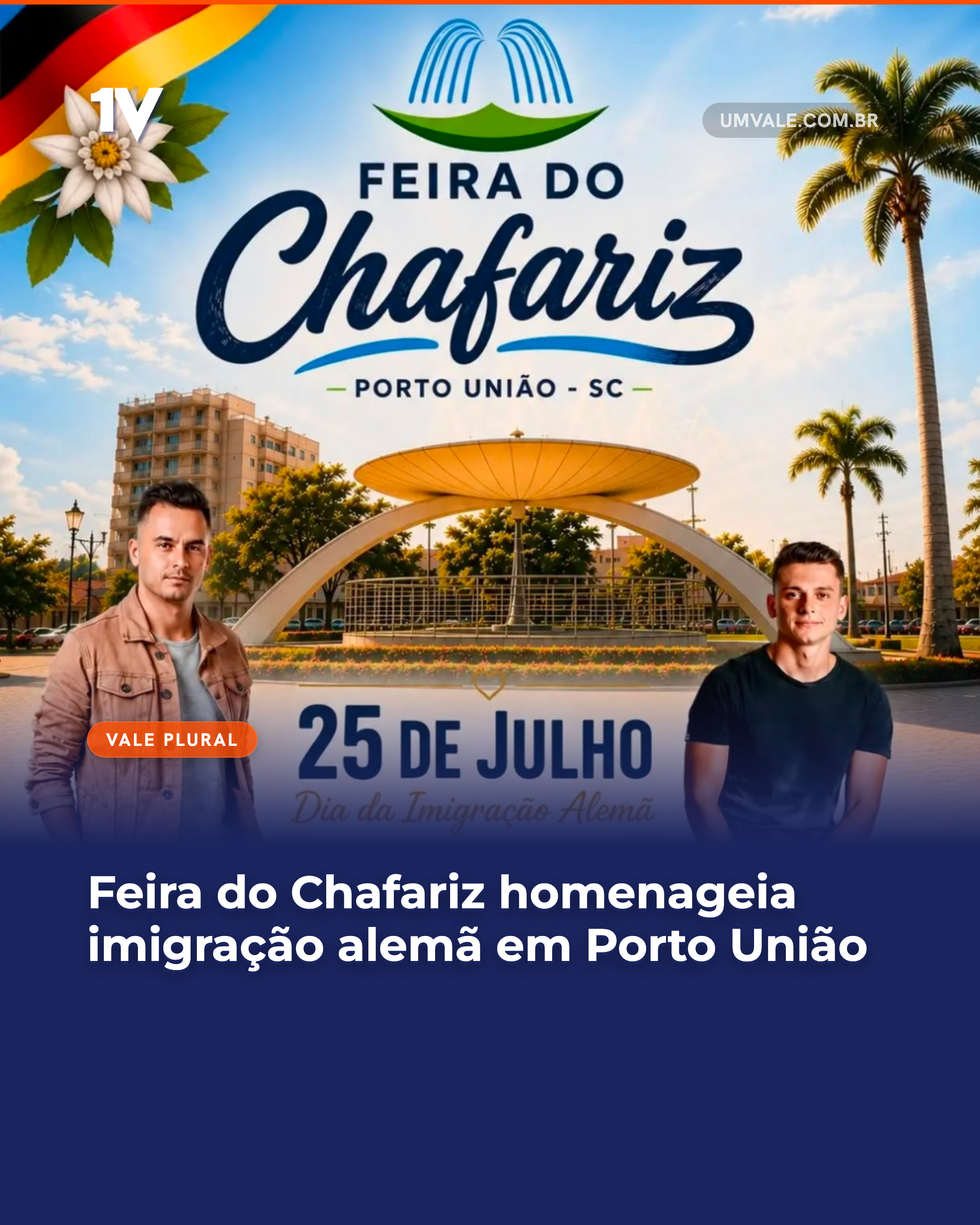 Feira do Chafariz homenageia imigração alemã em Porto União