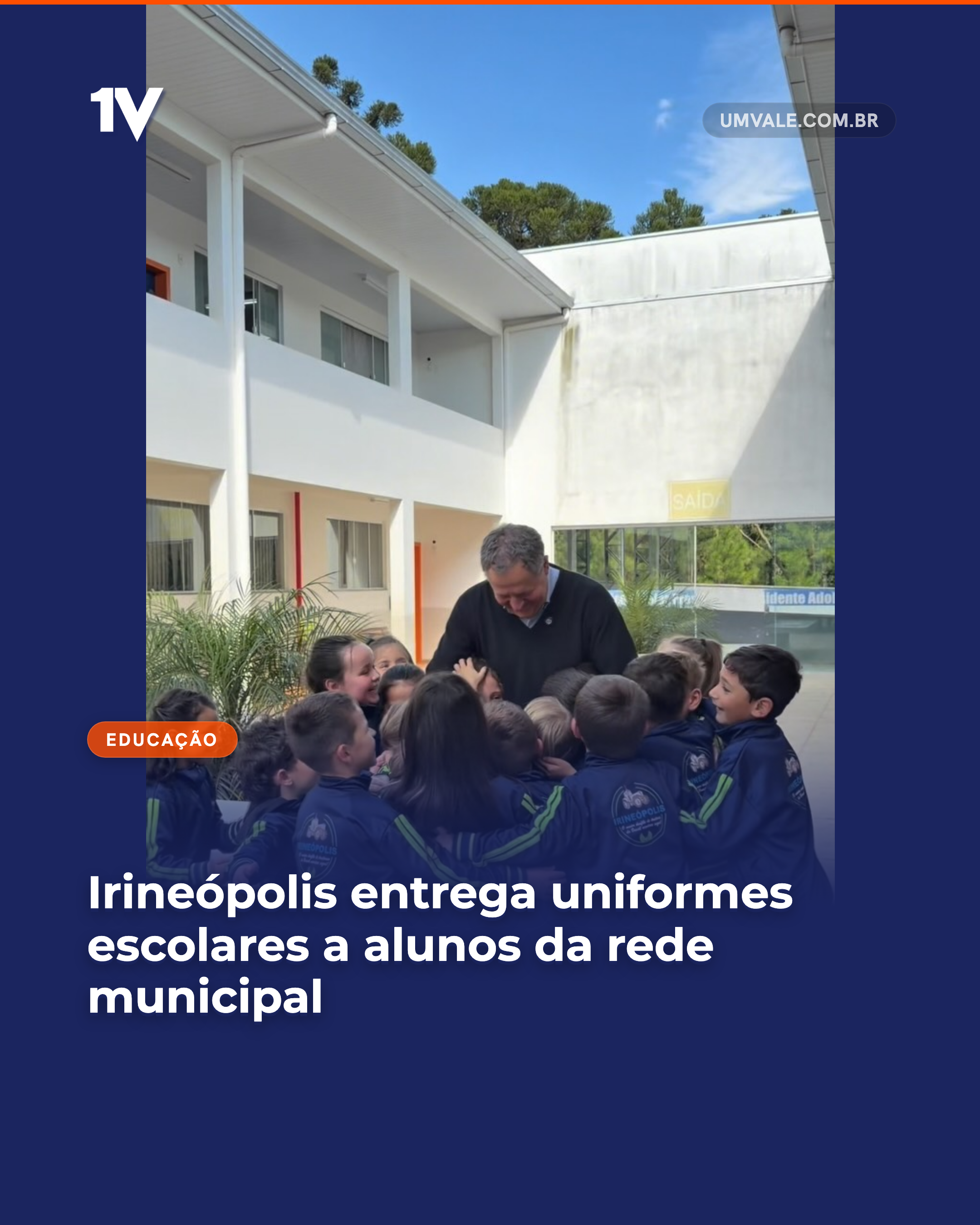 Irineópolis entrega uniformes escolares a alunos da rede municipal