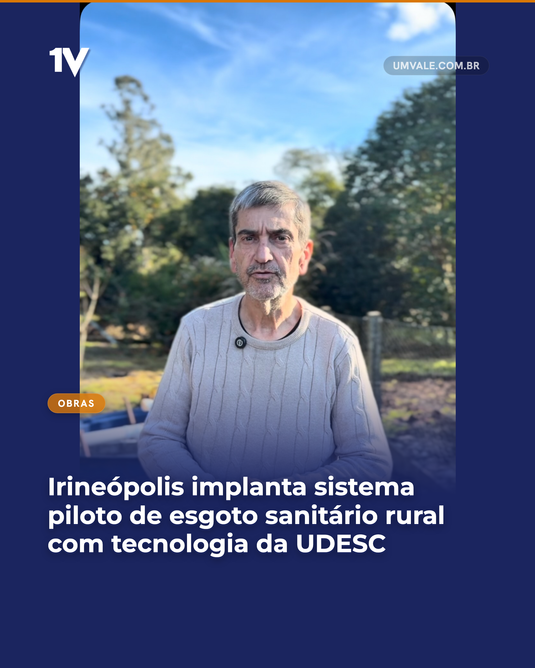 Irineópolis implanta sistema piloto de esgoto sanitário rural com tecnologia da UDESC