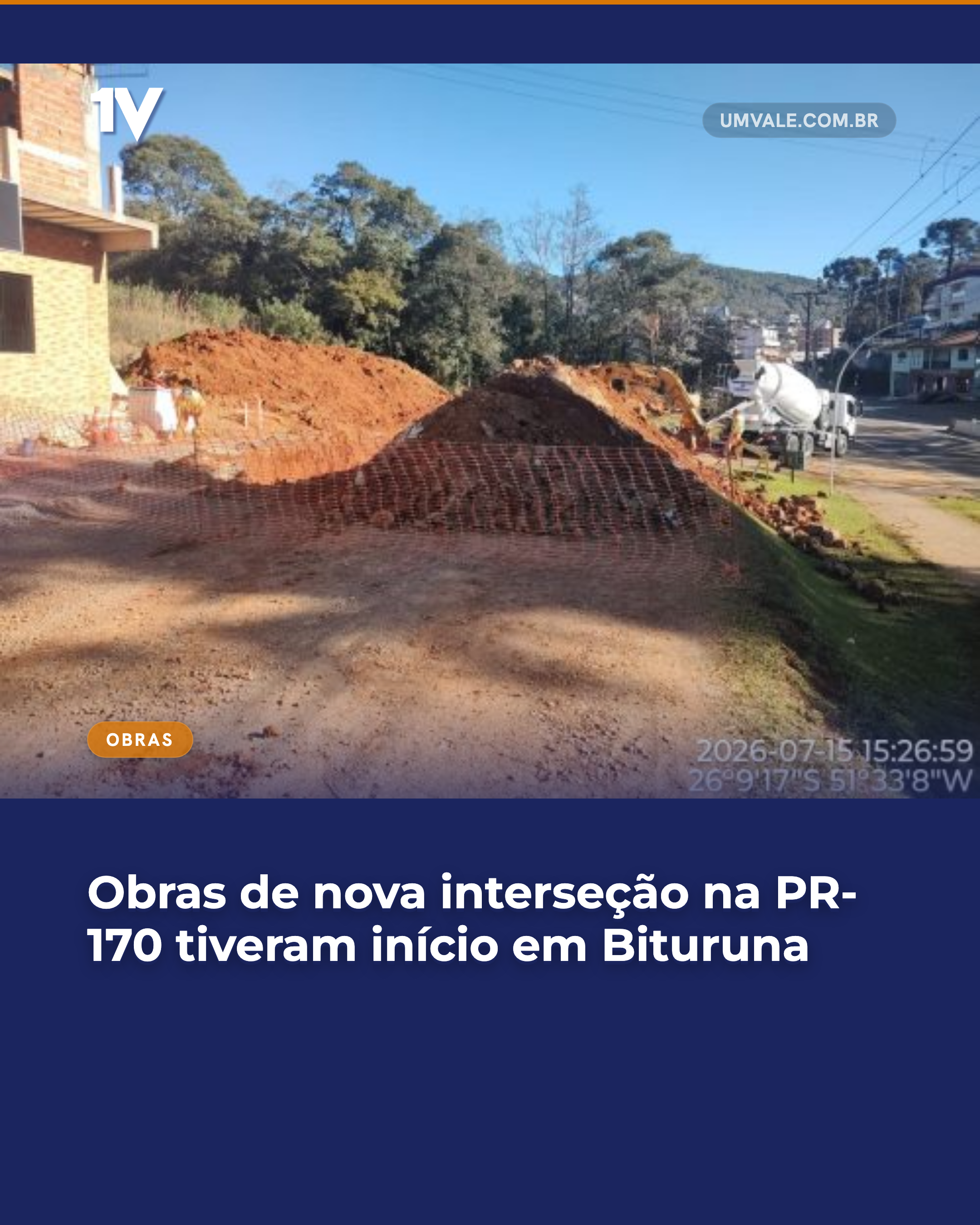 Obras de nova interseção na PR-170 tiveram início em Bituruna