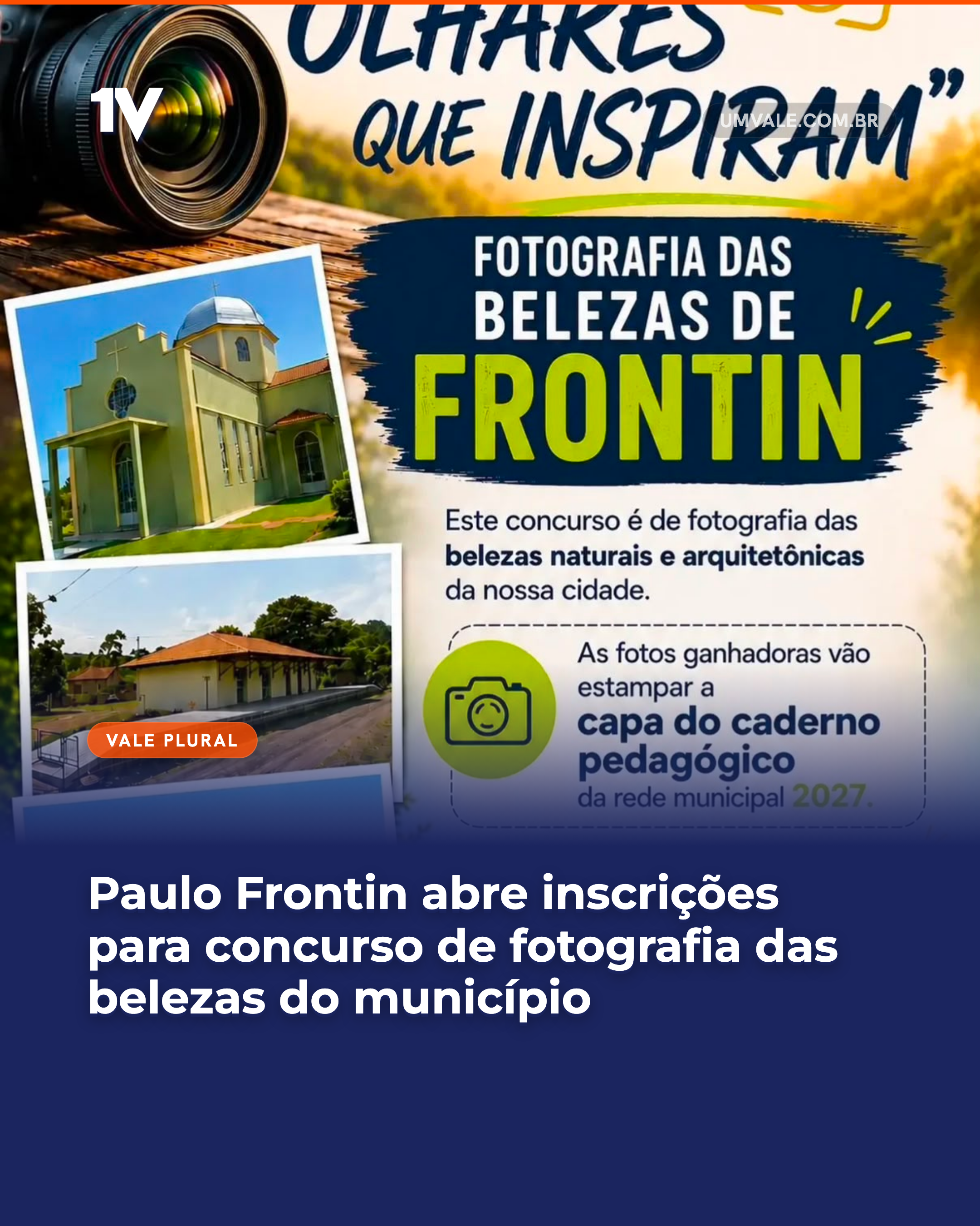 Paulo Frontin abre inscrições para concurso de fotografia das belezas do município