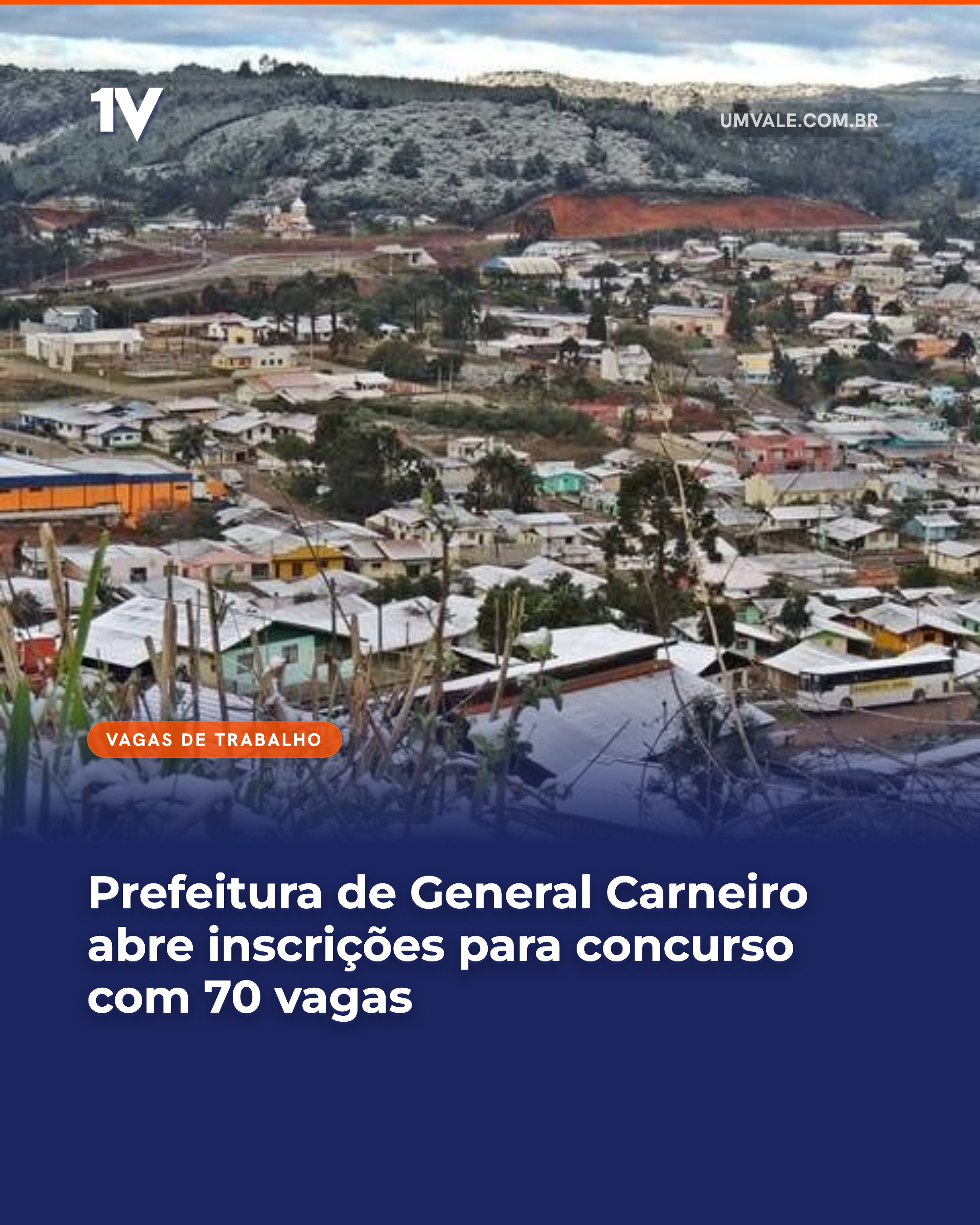 Prefeitura de General Carneiro abre inscrições para concurso com 70 vagas