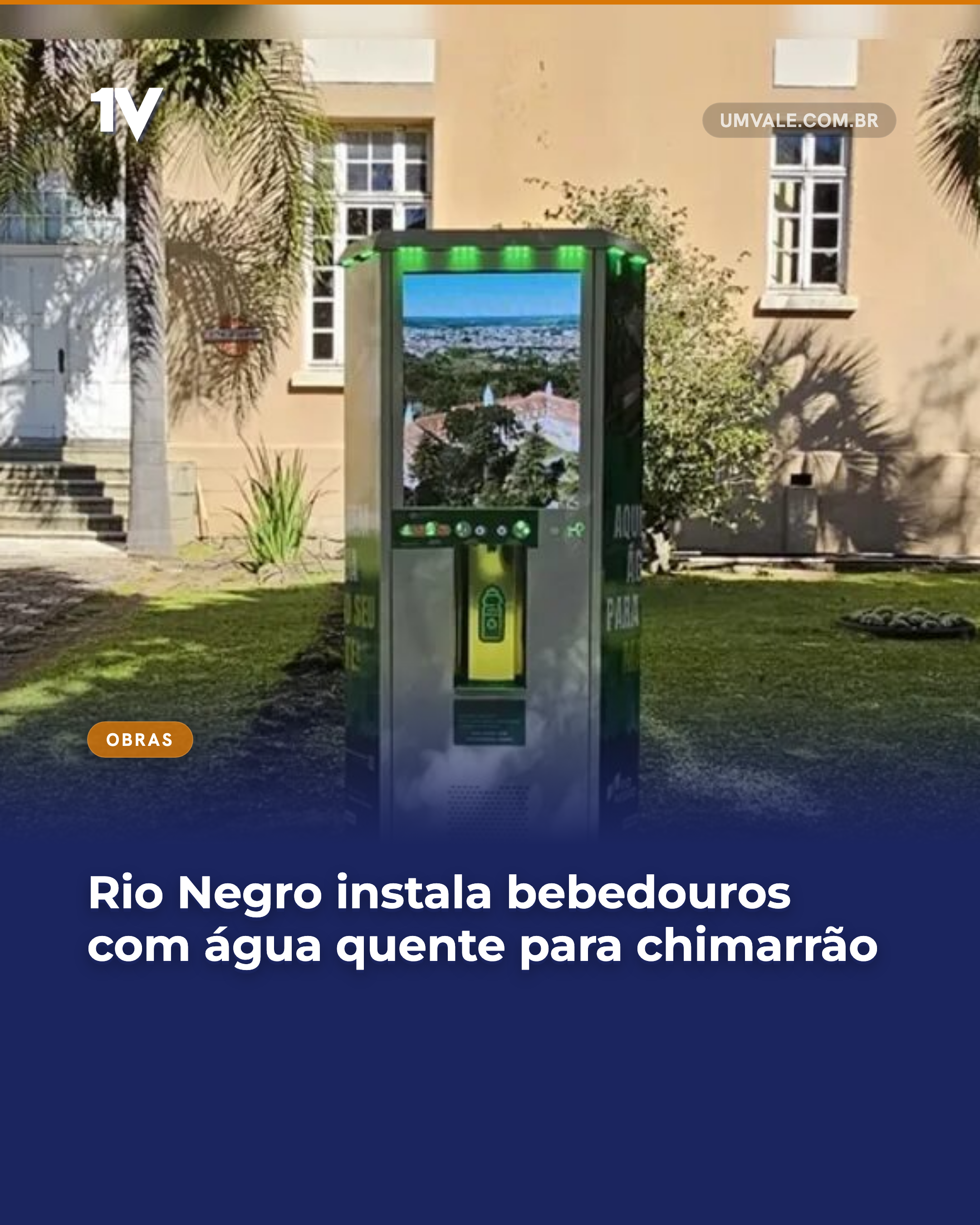 Rio Negro instala bebedouros com água quente para chimarrão