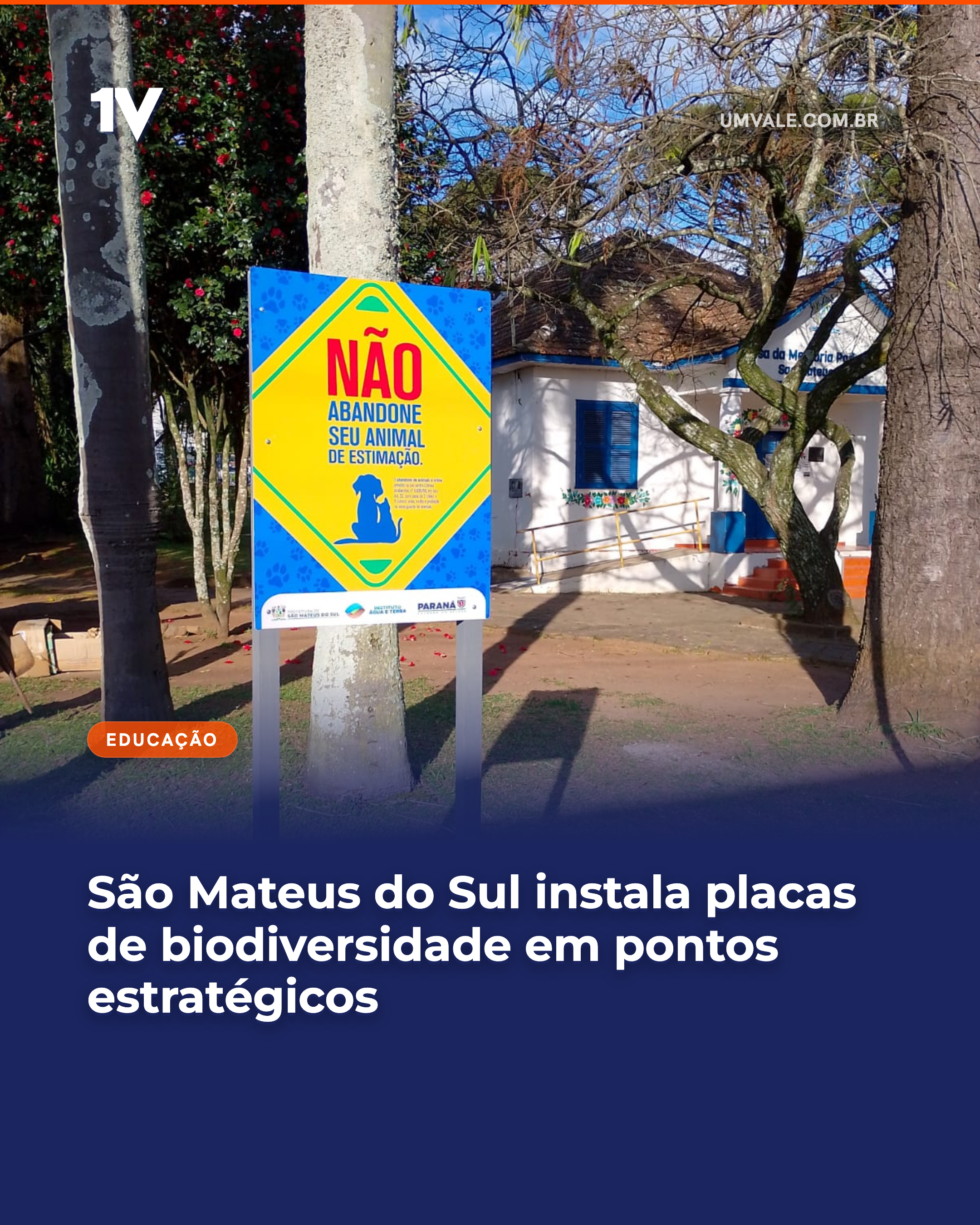 São Mateus do Sul instala placas de biodiversidade em pontos estratégicos