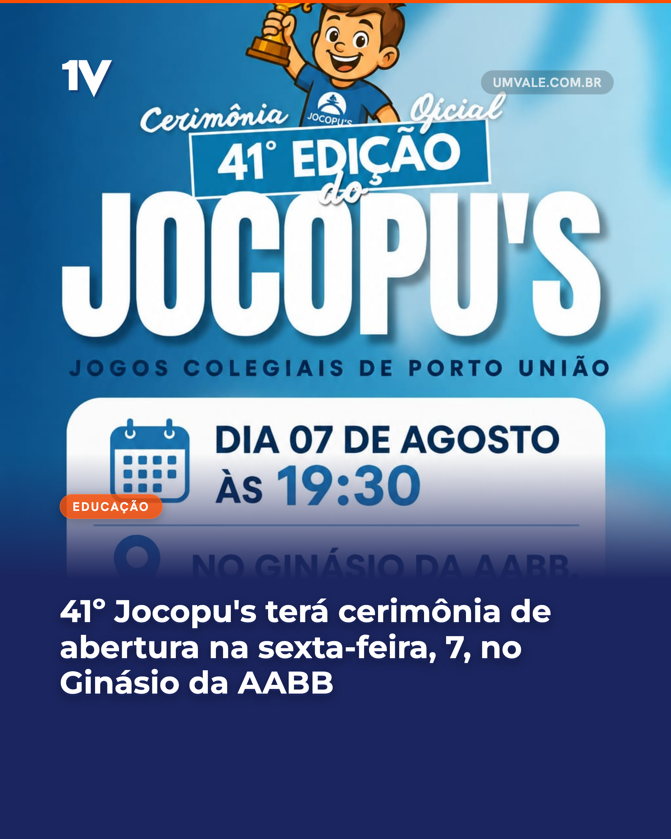 41º Jocopu’s terá cerimônia de abertura na sexta-feira, 7, no Ginásio da AABB