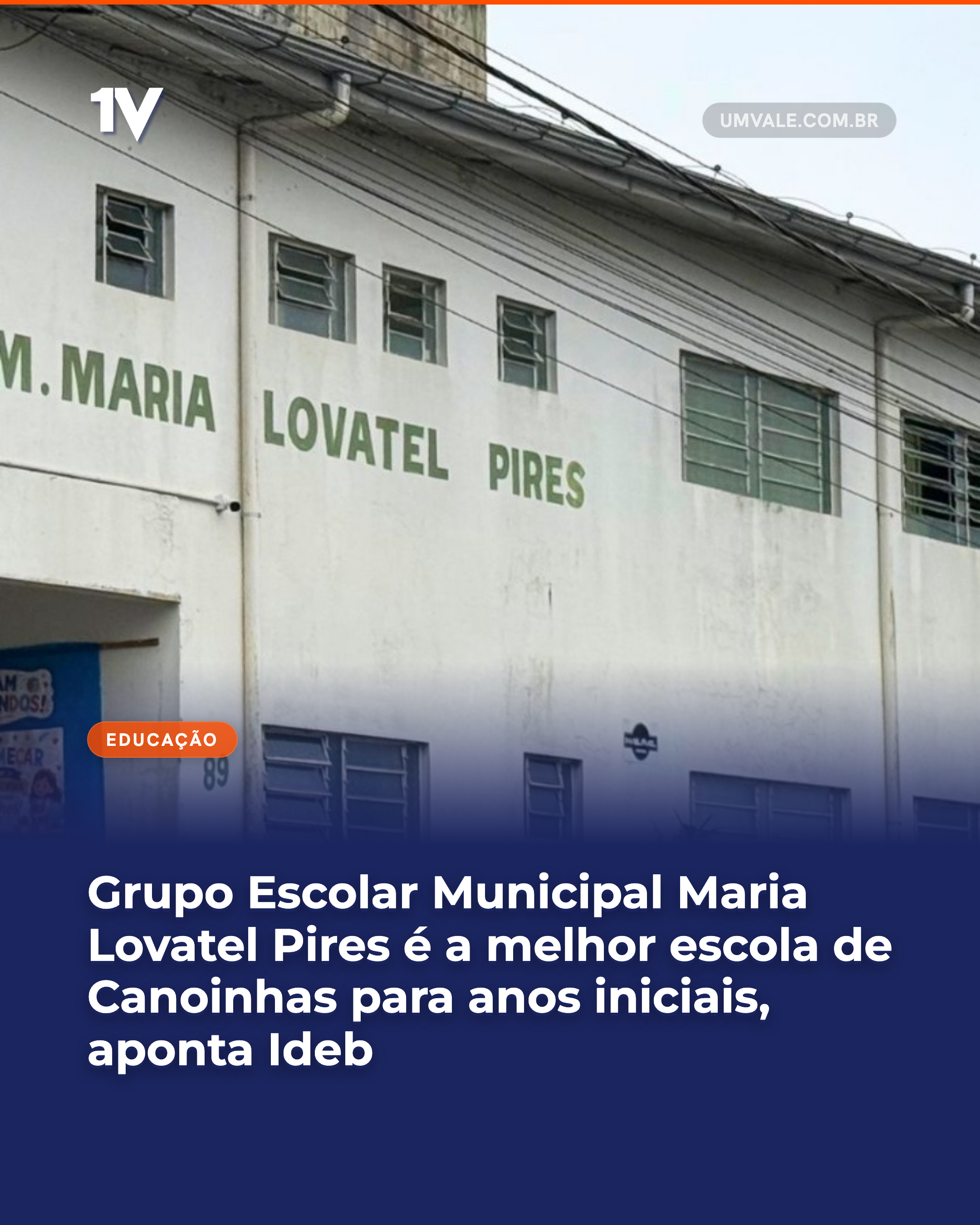 Grupo Escolar Municipal Maria Lovatel Pires é a melhor escola de Canoinhas para anos iniciais, aponta Ideb
