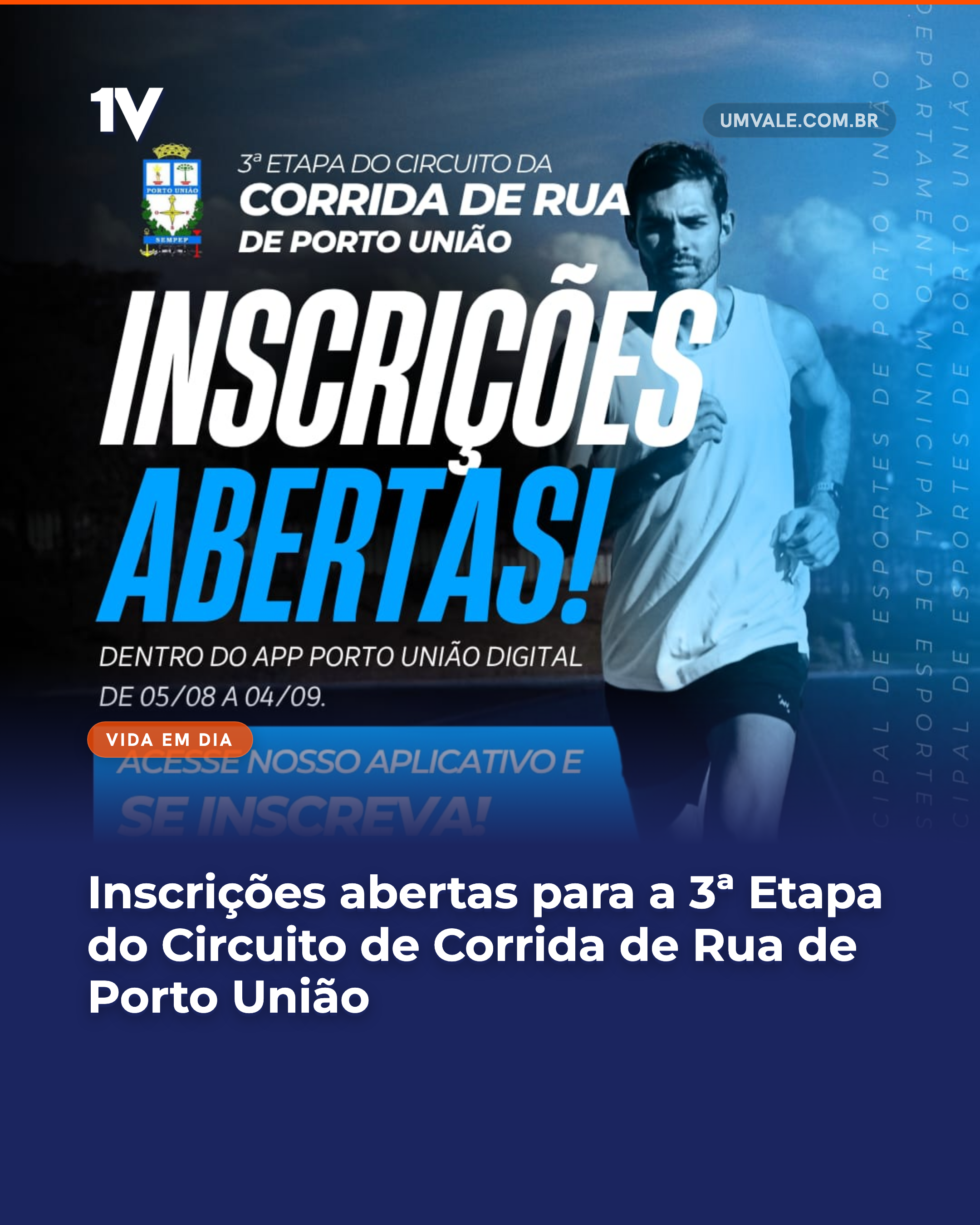 Inscrições abertas para a 3ª Etapa do Circuito de Corrida de Rua de Porto União