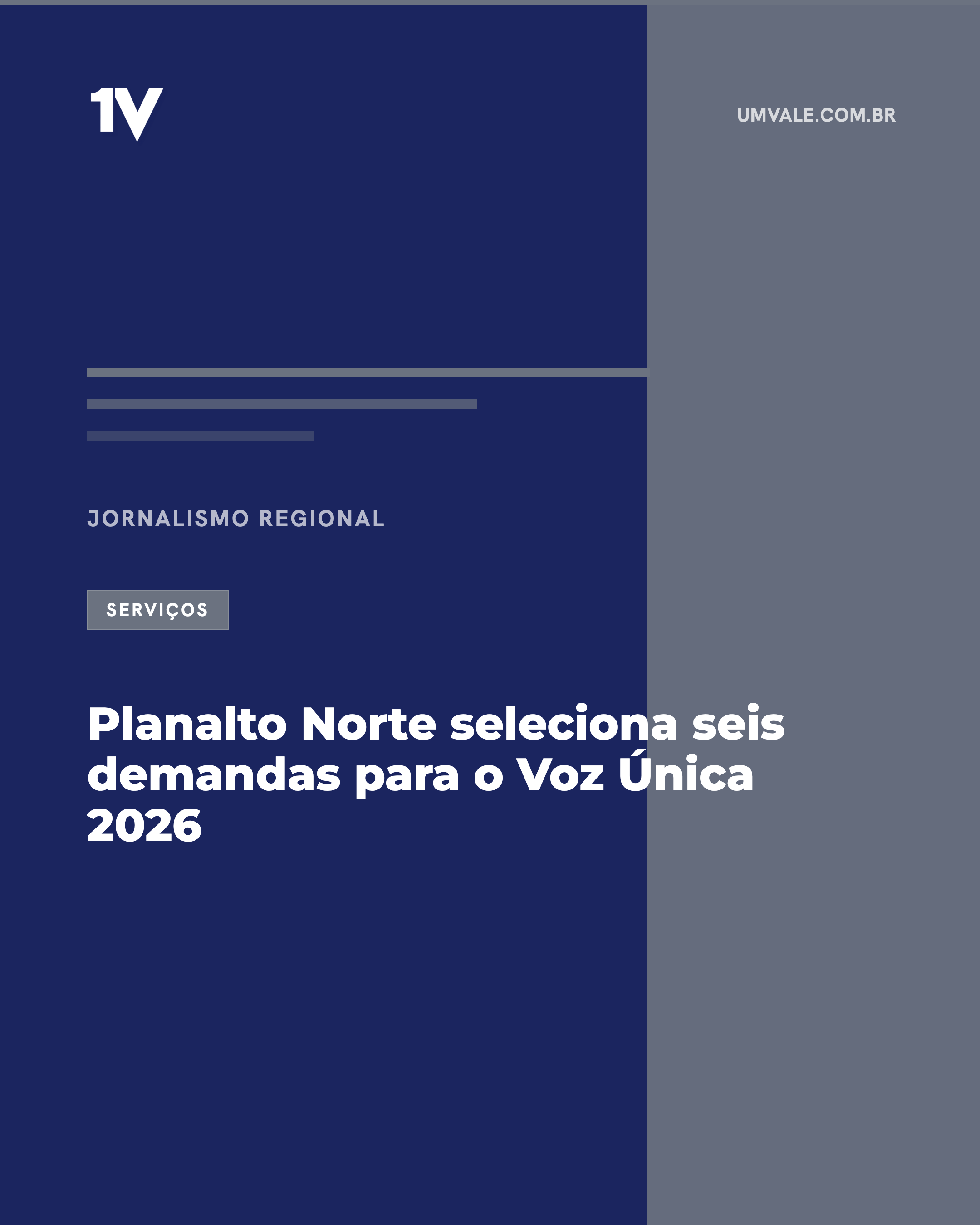 Planalto Norte seleciona seis demandas para o Voz Única 2026