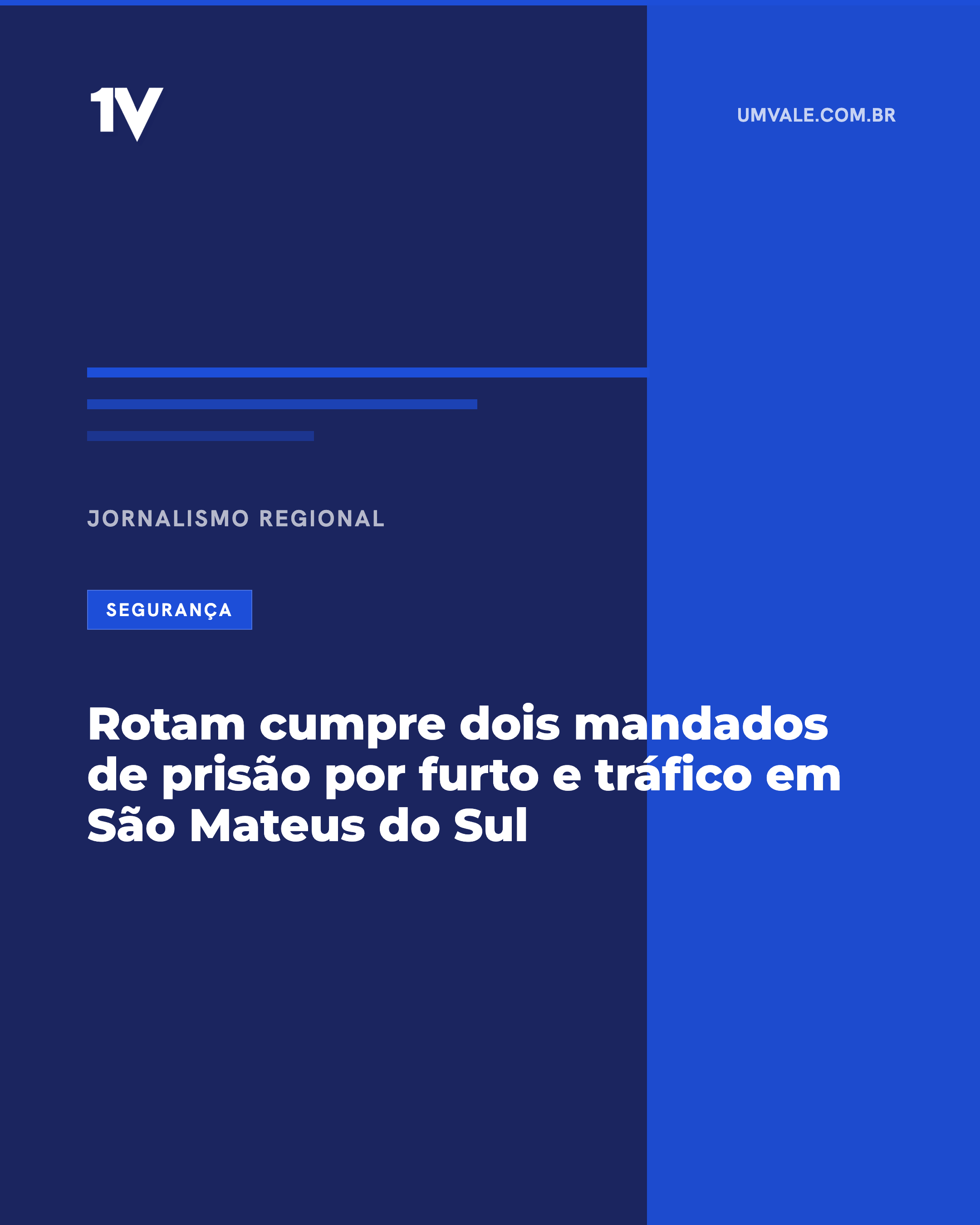 Rotam cumpre dois mandados de prisão por furto e tráfico em São Mateus do Sul