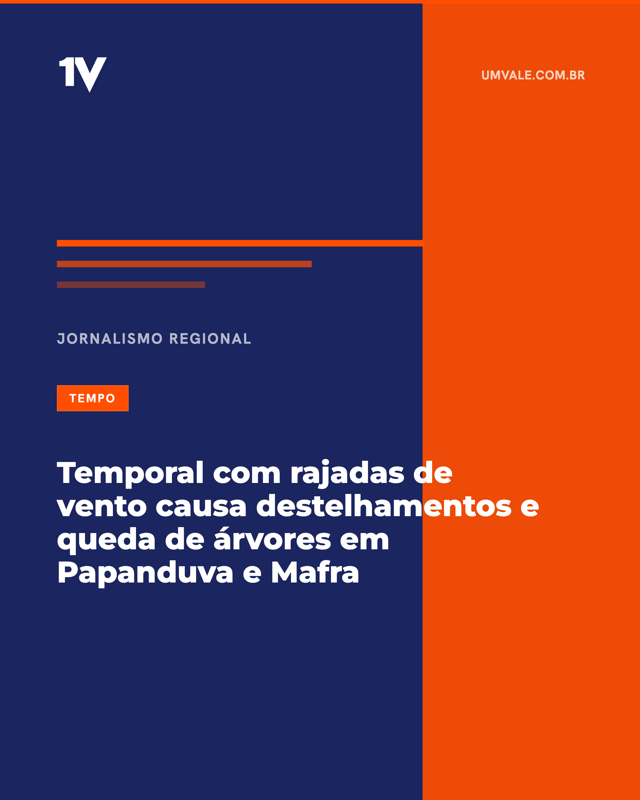 Temporal com rajadas de vento causa destelhamentos e queda de árvores em Papanduva e Mafra