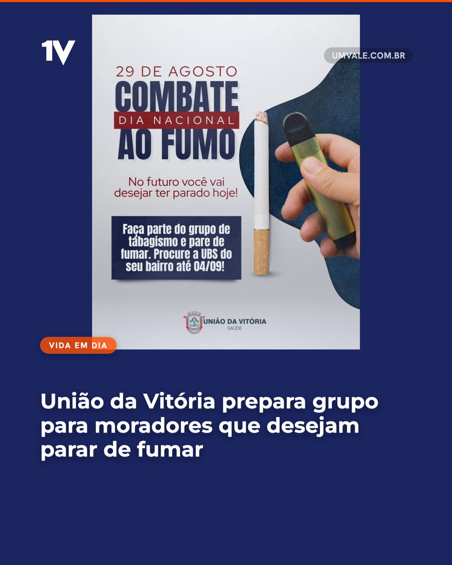União da Vitória prepara grupo para moradores que desejam parar de fumar