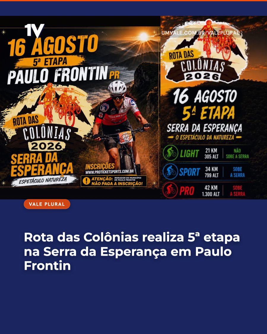 Rota das Colônias realiza 5ª etapa na Serra da Esperança em Paulo Frontin