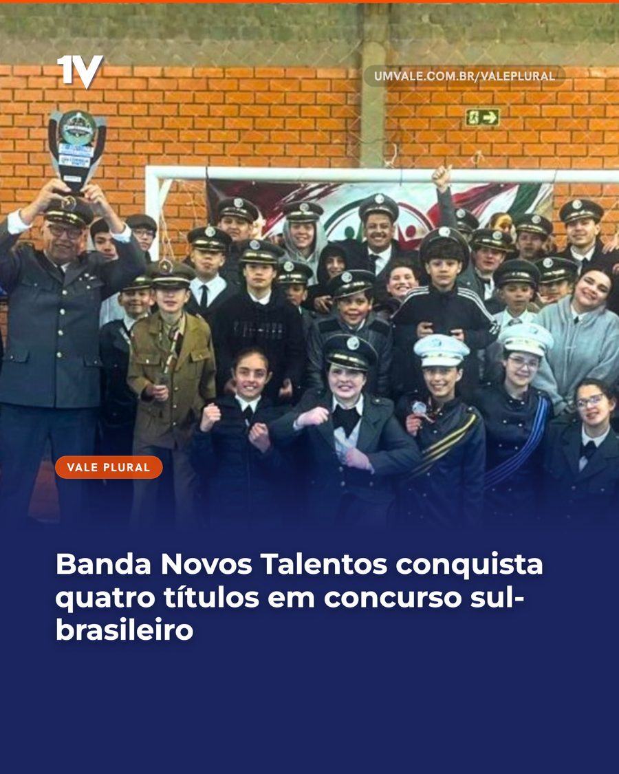 Banda Novos Talentos conquista quatro títulos em concurso sul-brasileiro