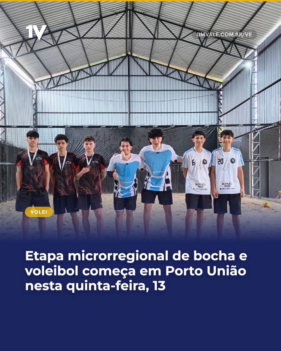 Etapa microrregional de bocha e voleibol começa em Porto União nesta quinta-feira, 13
