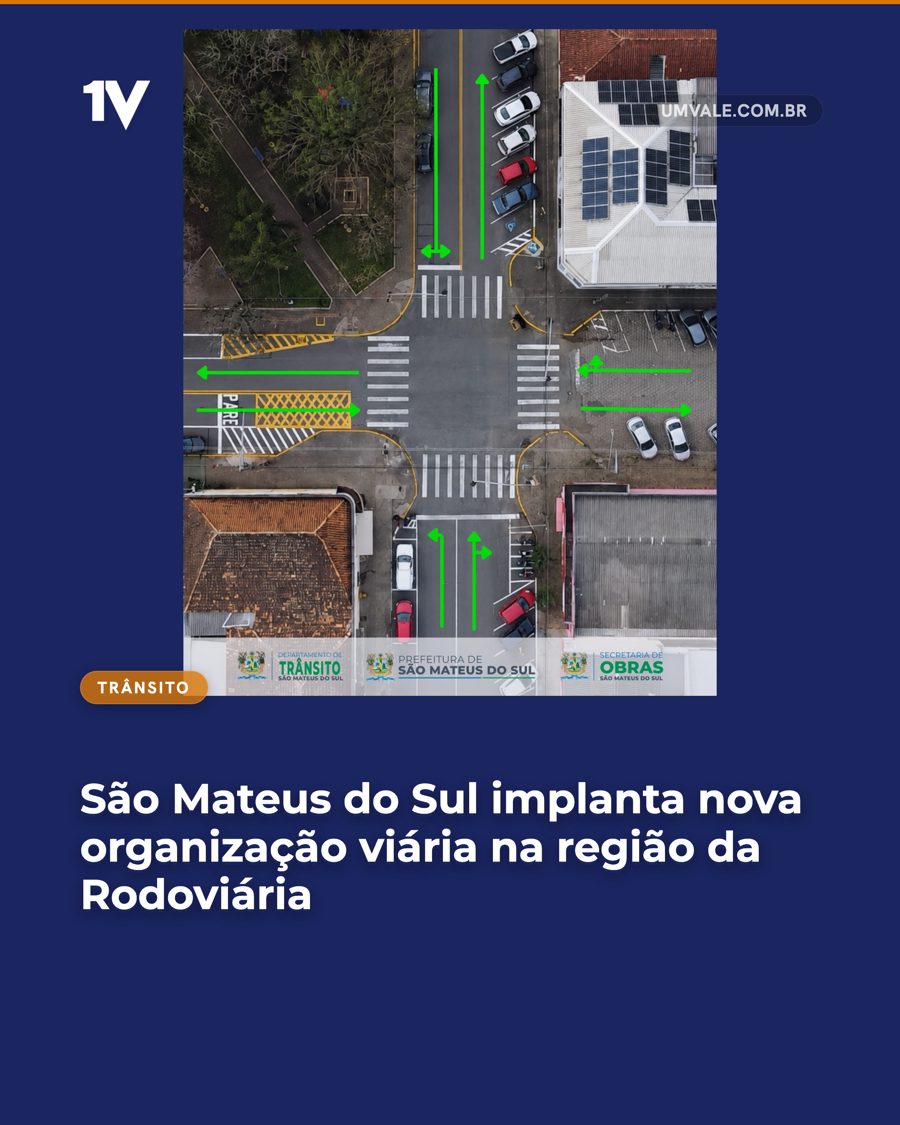 São Mateus do Sul implanta nova organização viária na região da Rodoviária