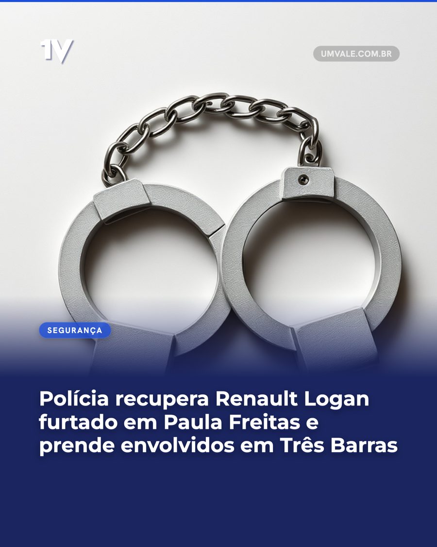 Polícia recupera Renault Logan furtado em Paula Freitas e prende envolvidos em Três Barras
