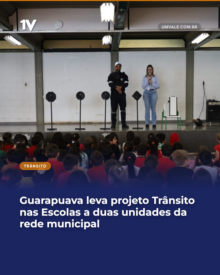 Guarapuava leva projeto Trânsito nas Escolas a duas unidades da rede municipal