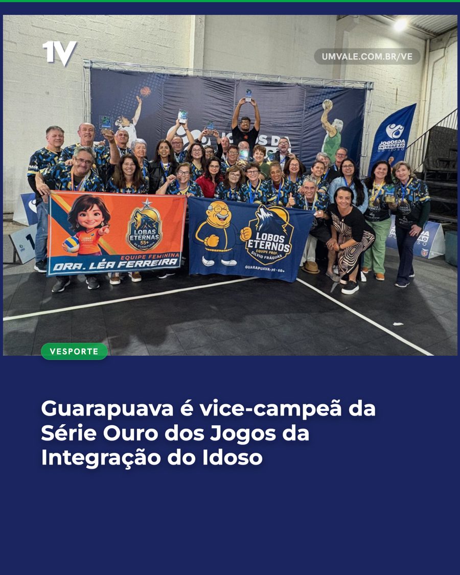 Guarapuava é vice-campeã da Série Ouro dos Jogos da Integração do Idoso