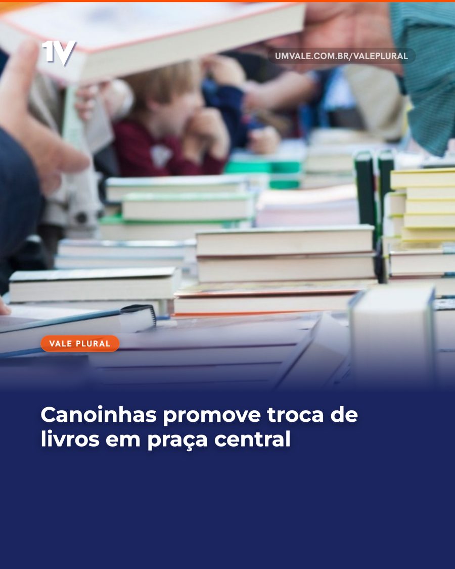 Canoinhas promove troca de livros em praça central