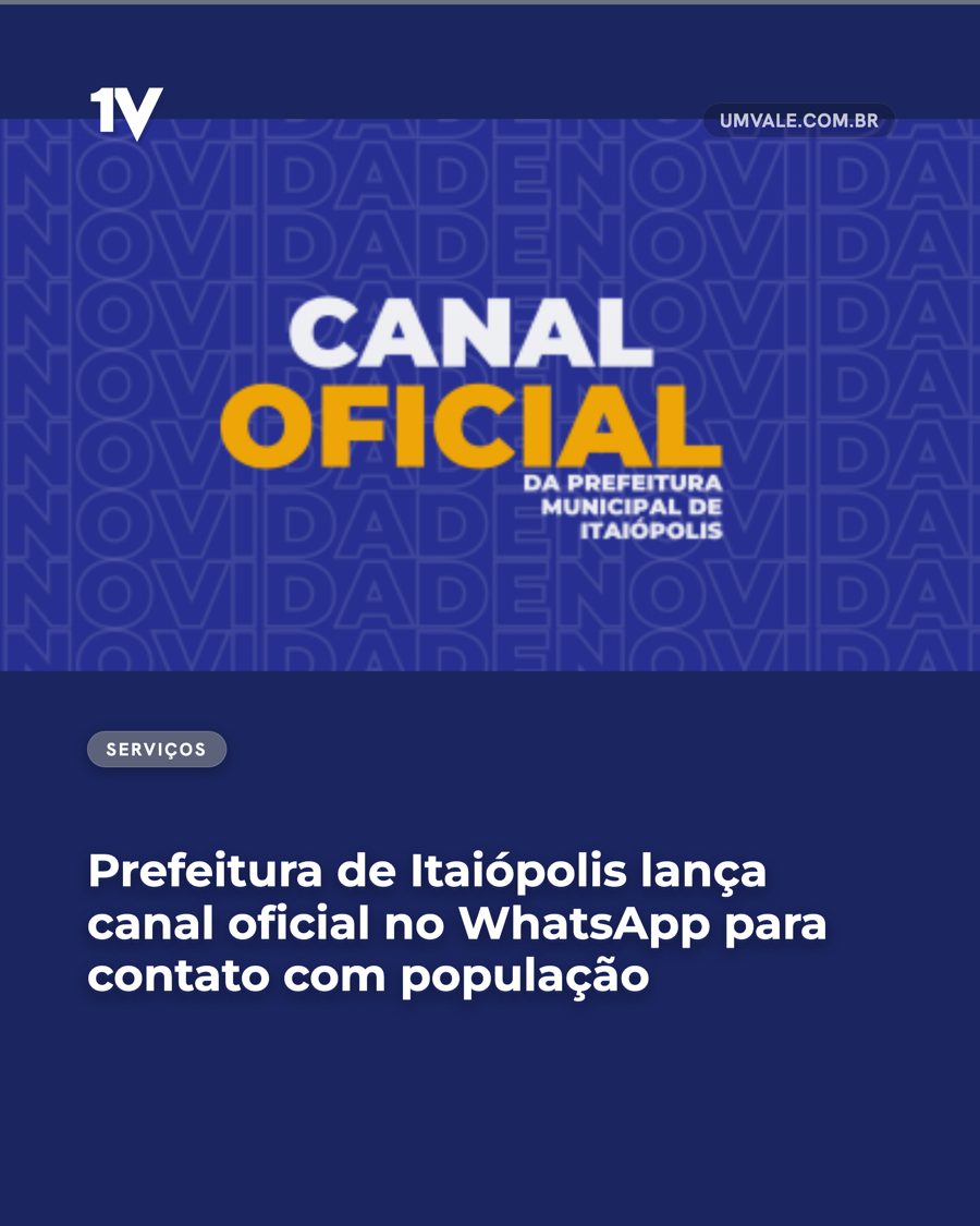 Prefeitura de Itaiópolis lança canal oficial no WhatsApp para contato com população
