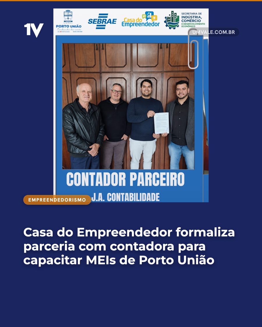 Casa do Empreendedor formaliza parceria com contadora para capacitar MEIs de Porto União