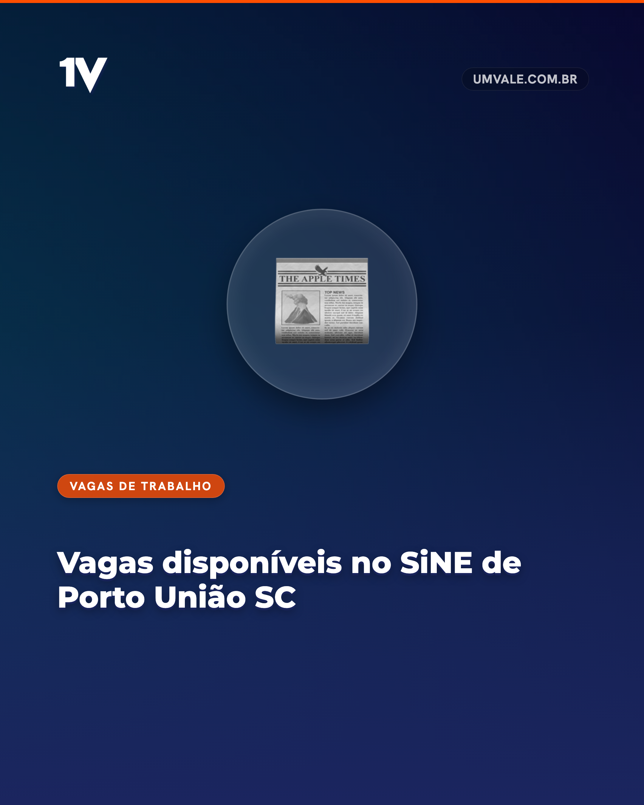 Vagas disponíveis no SiNE de Porto União SC