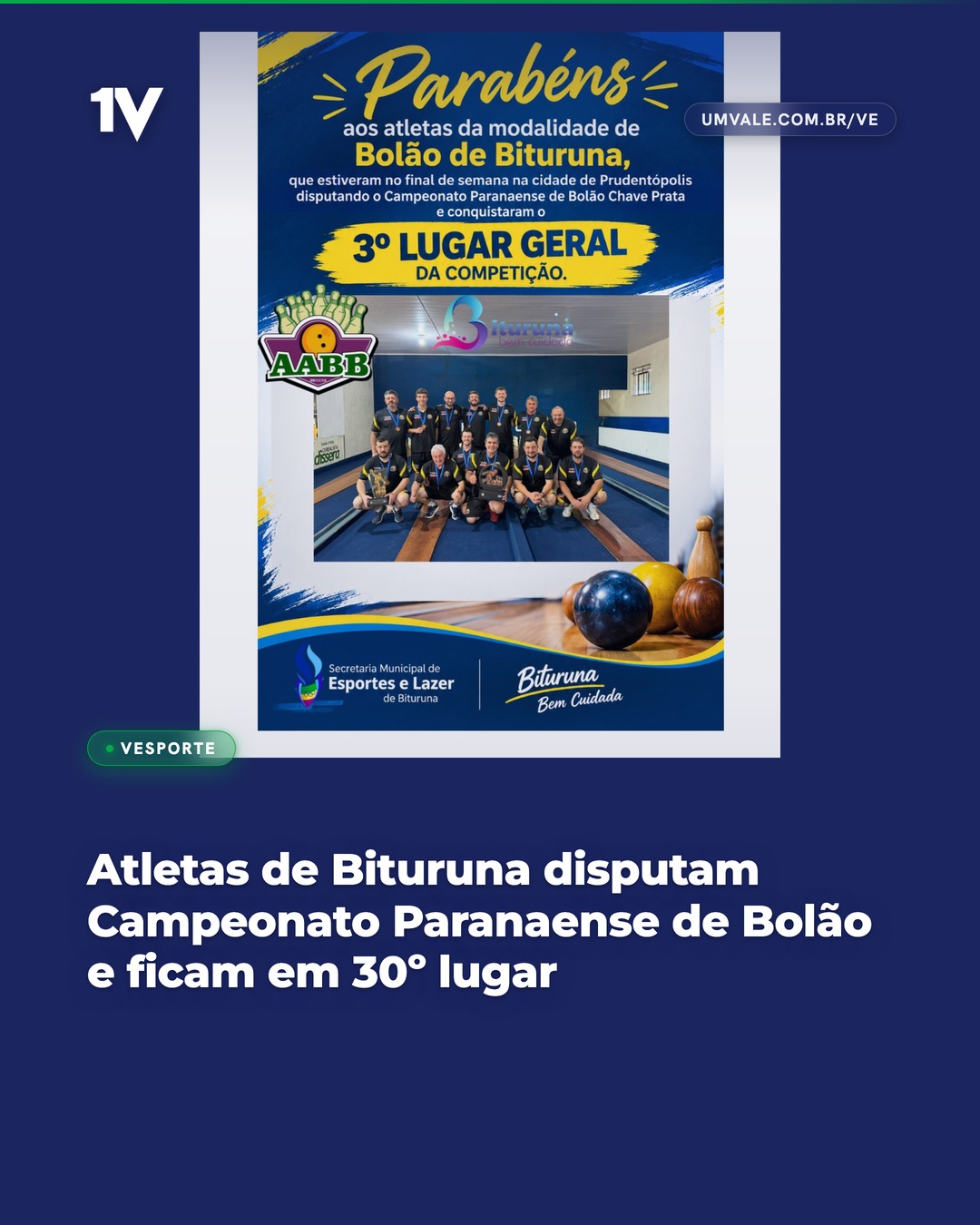 Atletas de Bituruna disputam Campeonato Paranaense de Bolão e ficam em 30º lugar