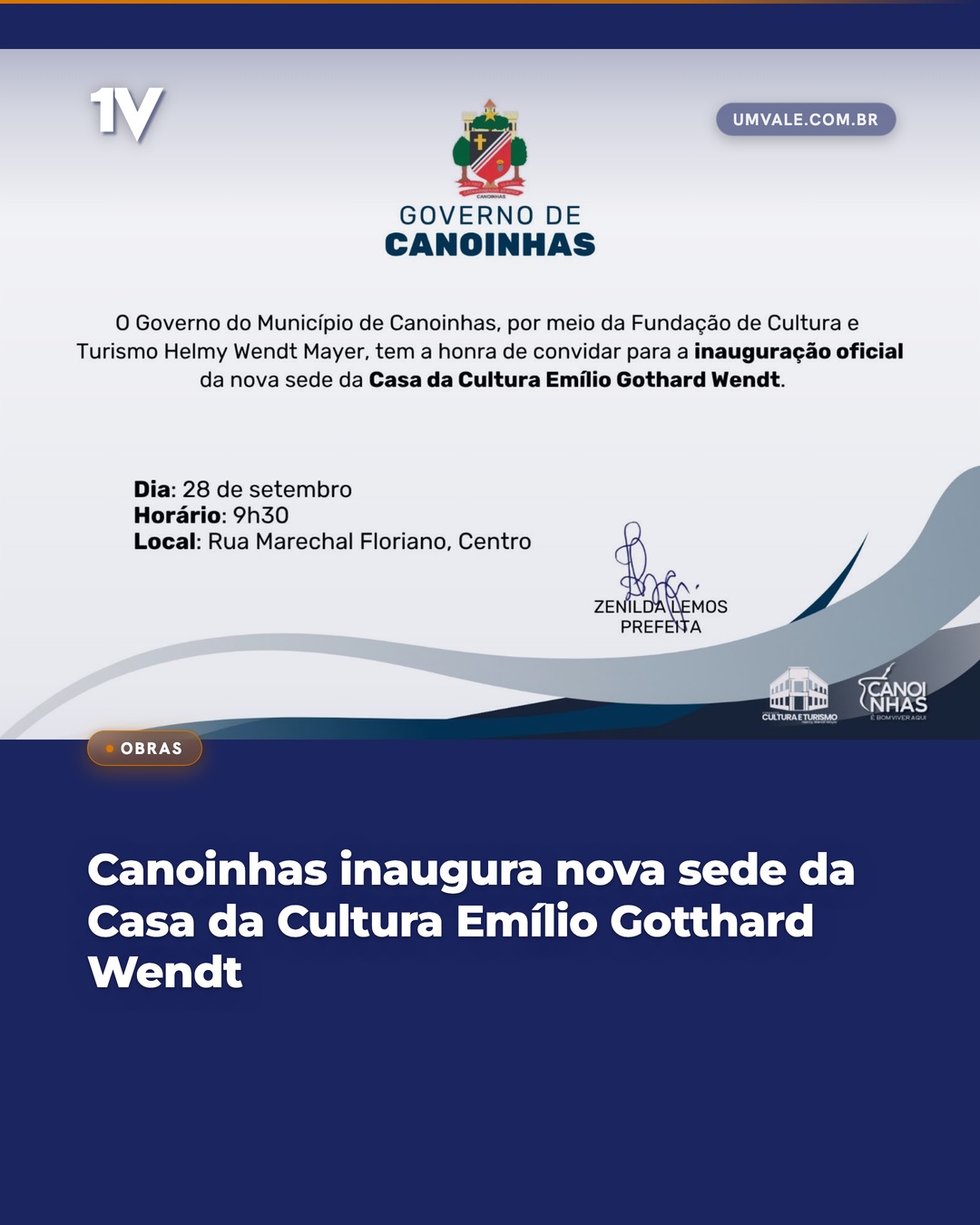 Canoinhas inaugura nova sede da Casa da Cultura Emílio Gotthard Wendt