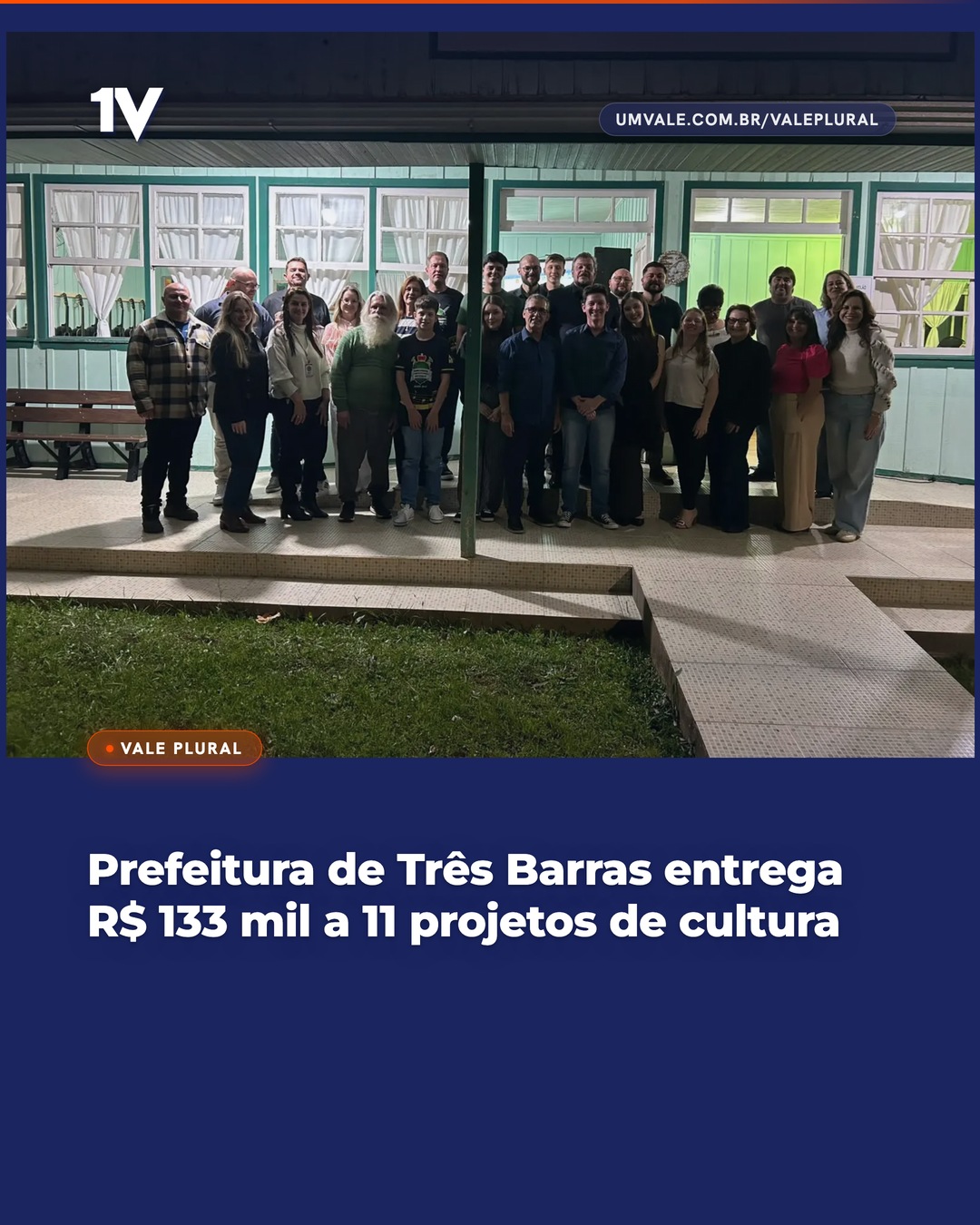 Prefeitura de Três Barras entrega R$ 133 mil a 11 projetos de cultura