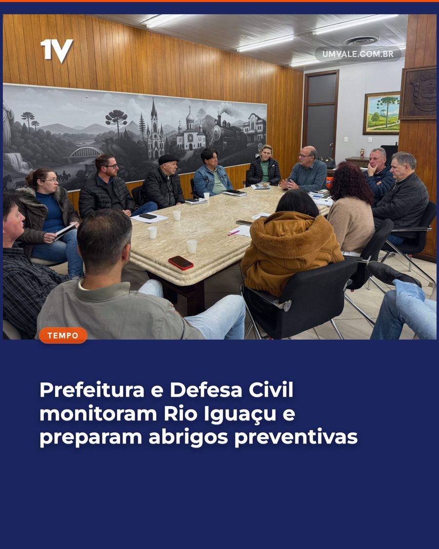 Prefeitura e Defesa Civil monitoram Rio Iguaçu e preparam abrigos preventivas